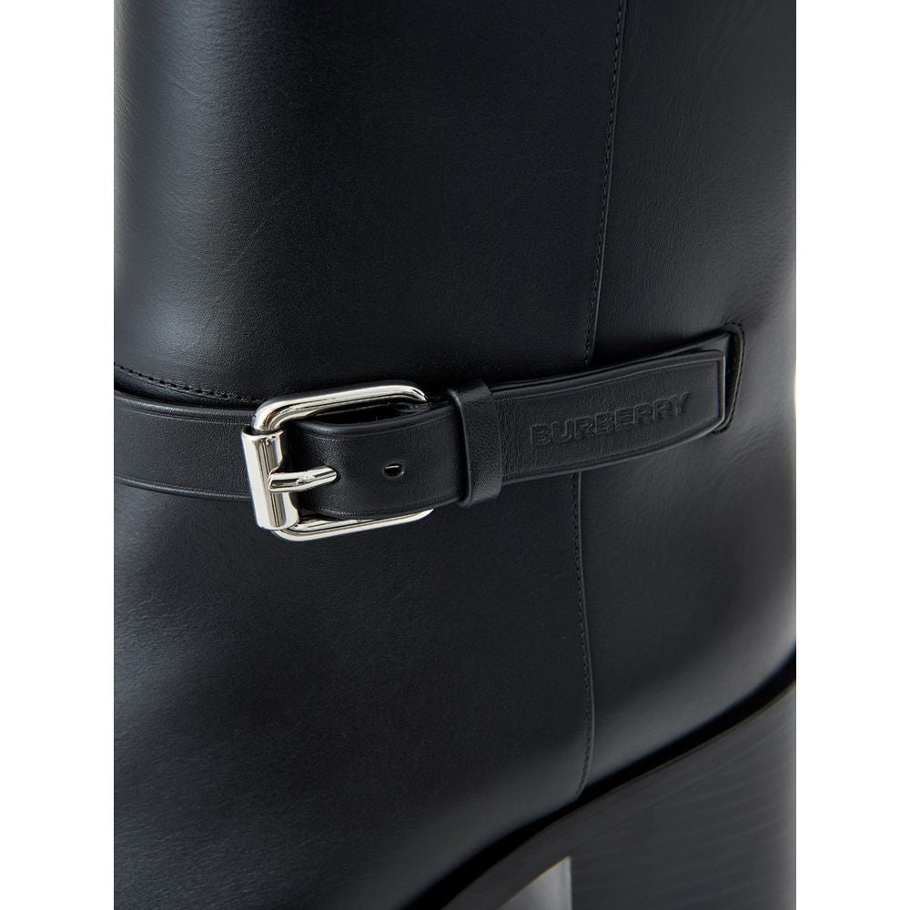 Burberry Black Leather Ankle Women's Boots