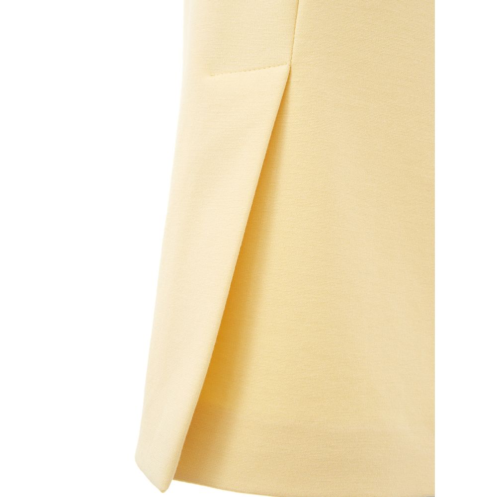 Lardini Yellow Viscose Midi Women's Skirt