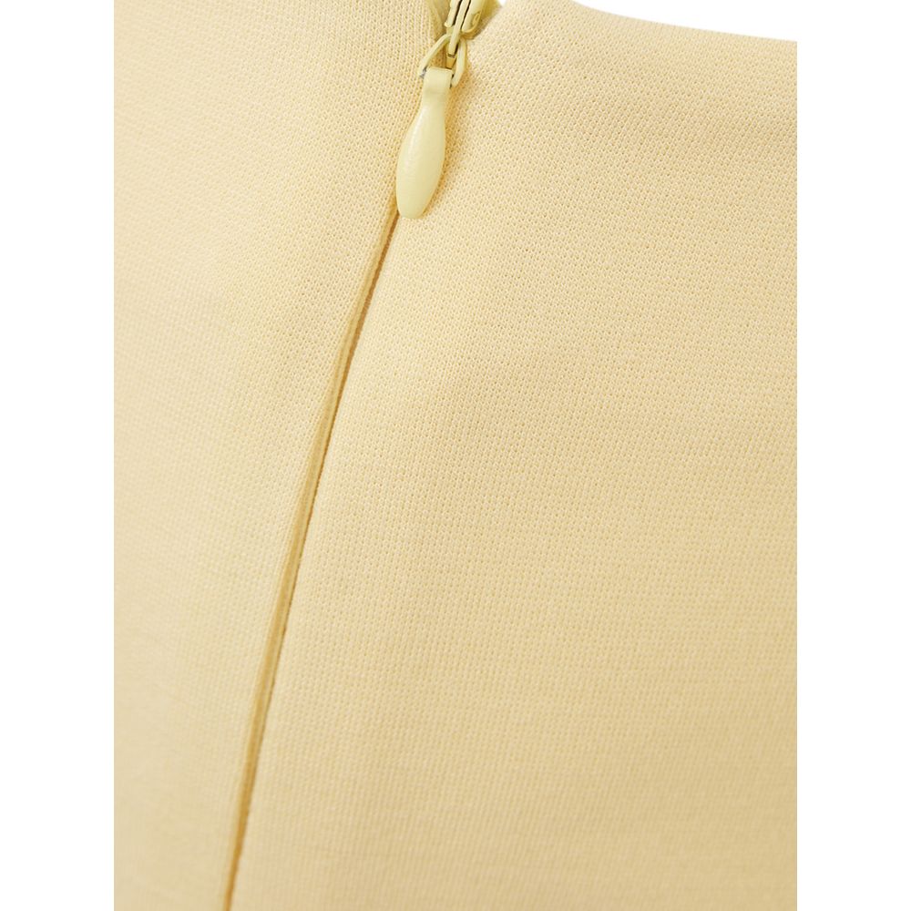 Lardini Yellow Viscose Midi Women's Skirt