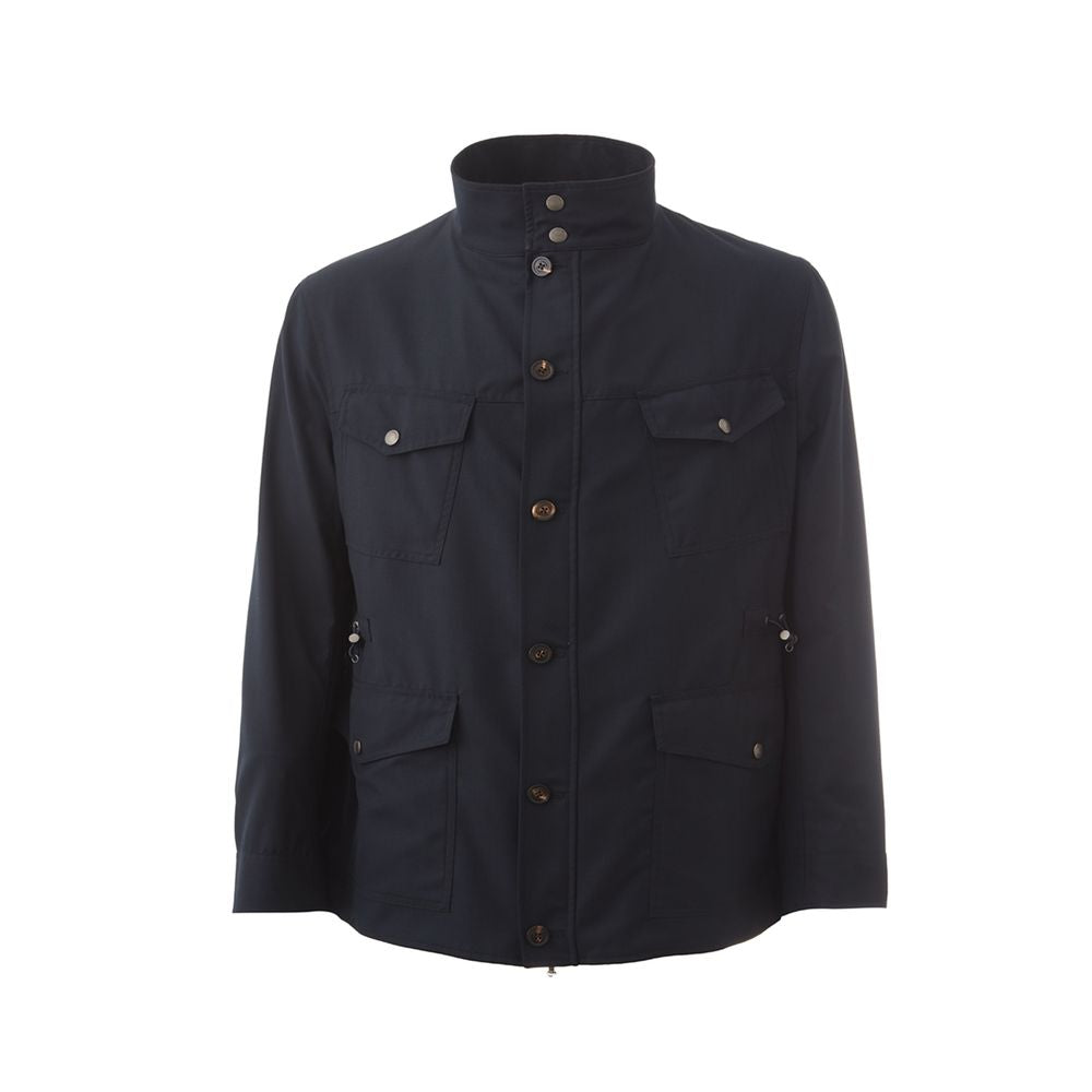Lardini Blue Wool Men's Coat
