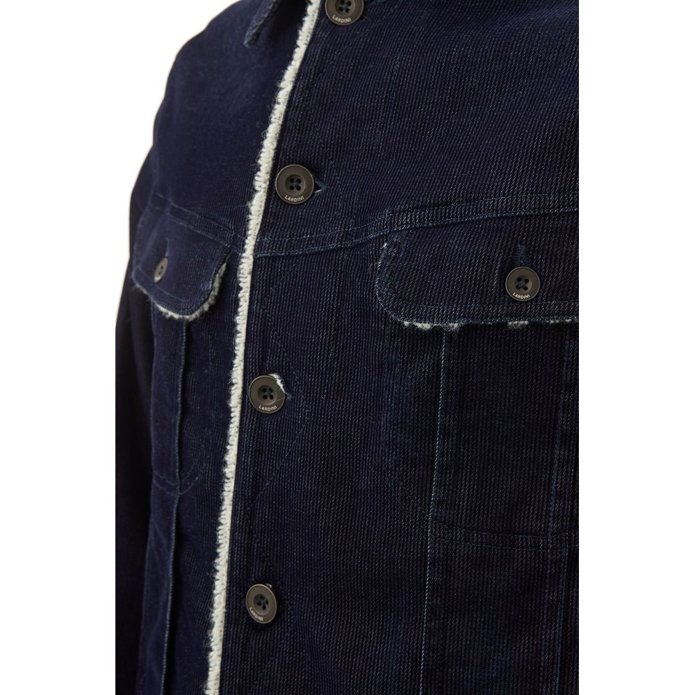 Lardini Blue Cotton Denim Men's Jacket
