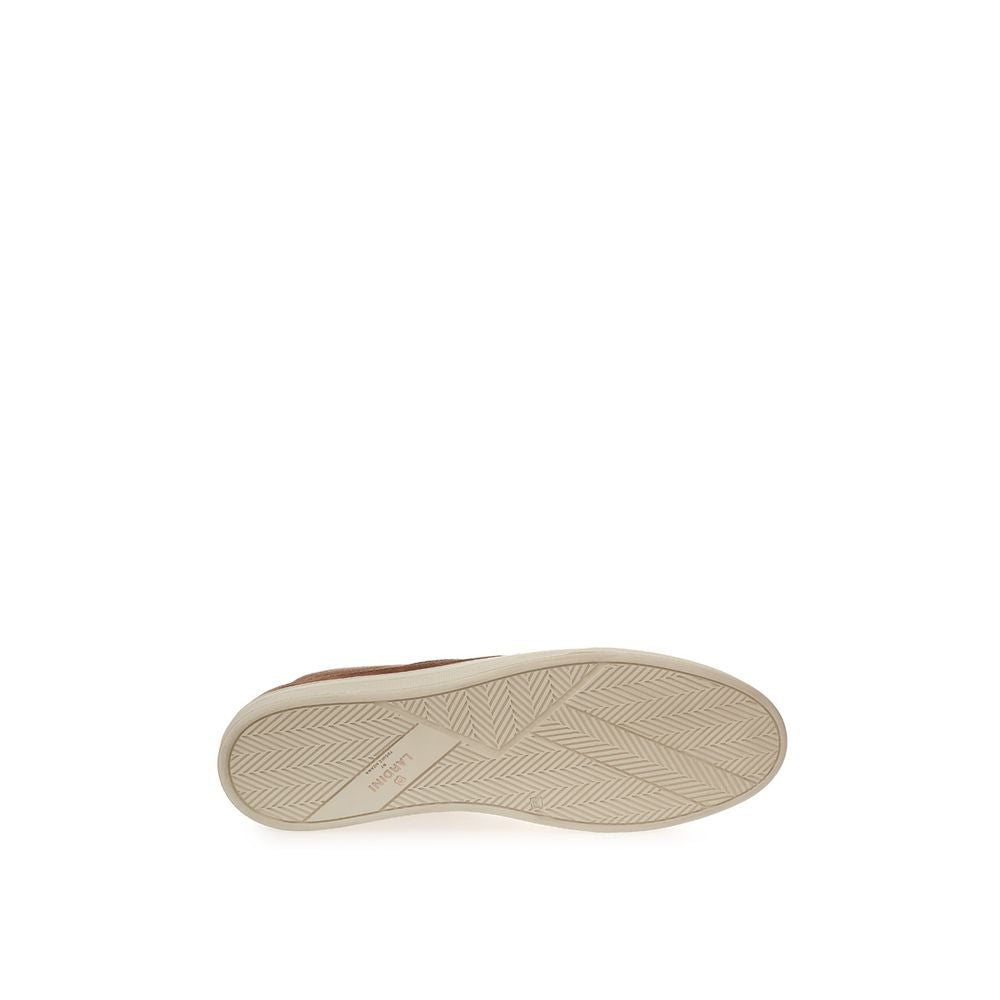 Lardini Brown Suede Leather Athletic Men's Sneakers