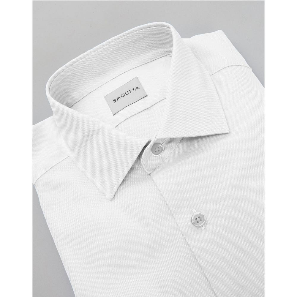 Bagutta White Cotton Men's Shirt