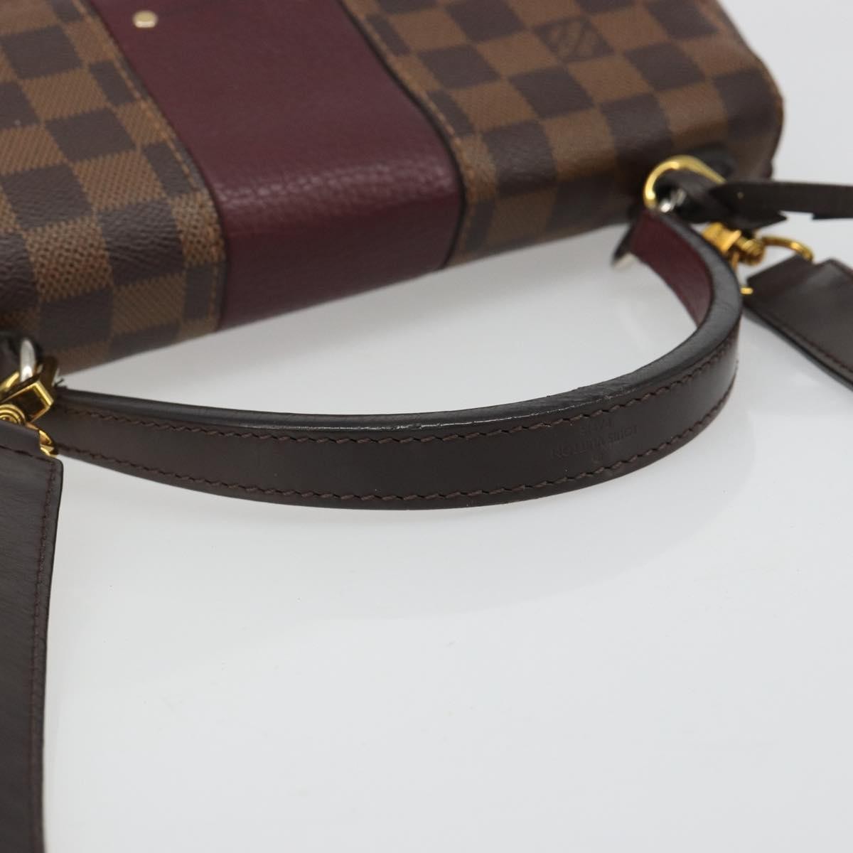 Louis Vuitton Bond Street Damier With Leather Brown Canvas Handbag (Pre-Owned)