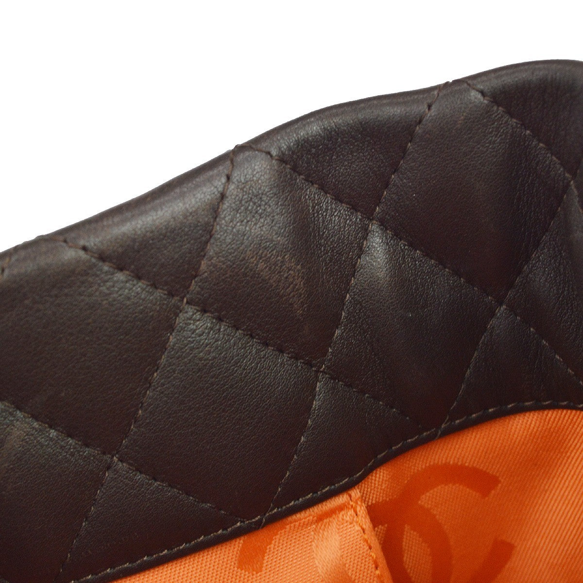 Chanel Cambon Tote Quilted Leather Brown Leather Tote Bag Bag (Pre-Owned)