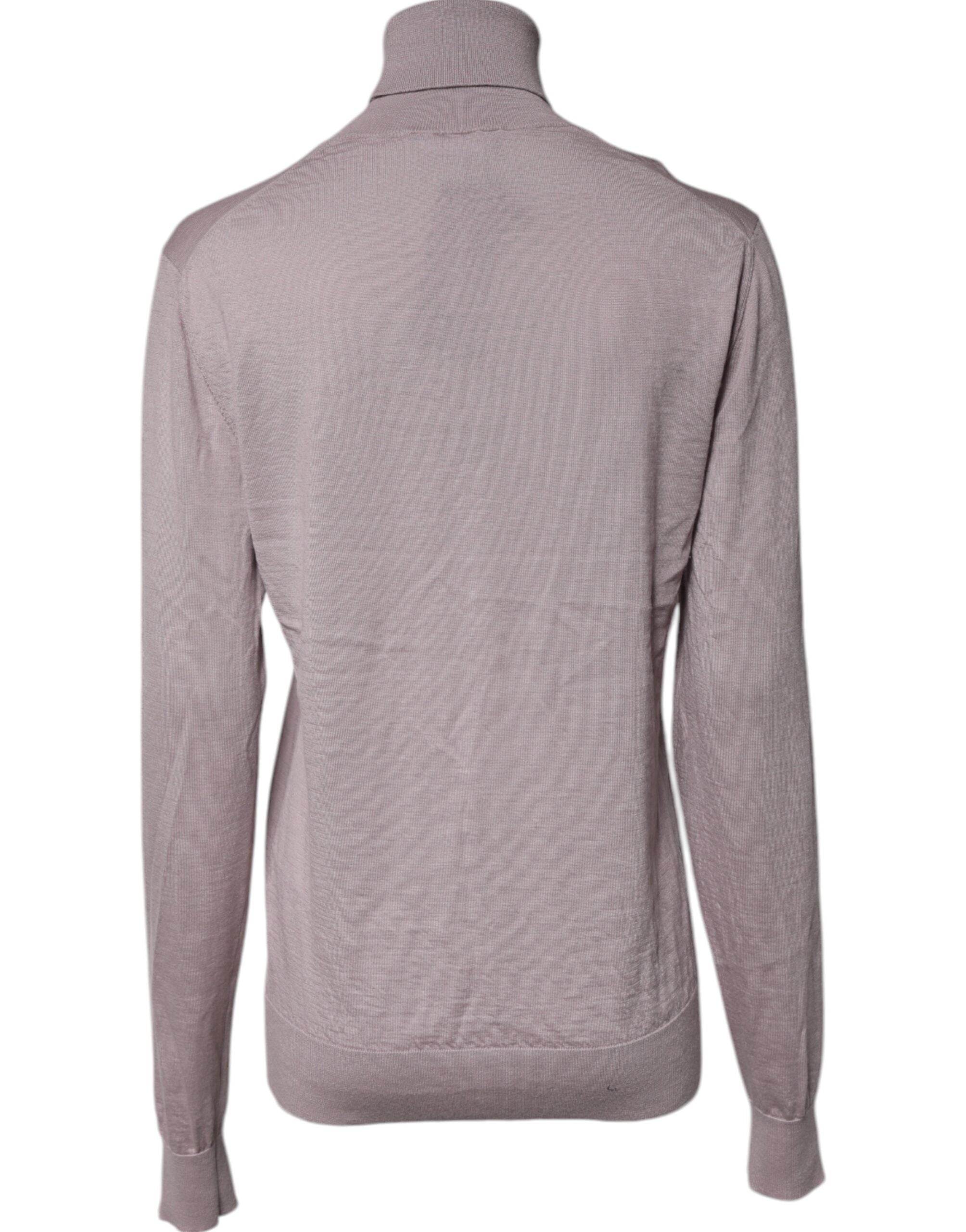 Dolce & Gabbana Brown Cashmere Turtleneck Pullover Men's Sweater (Pre-Owned)