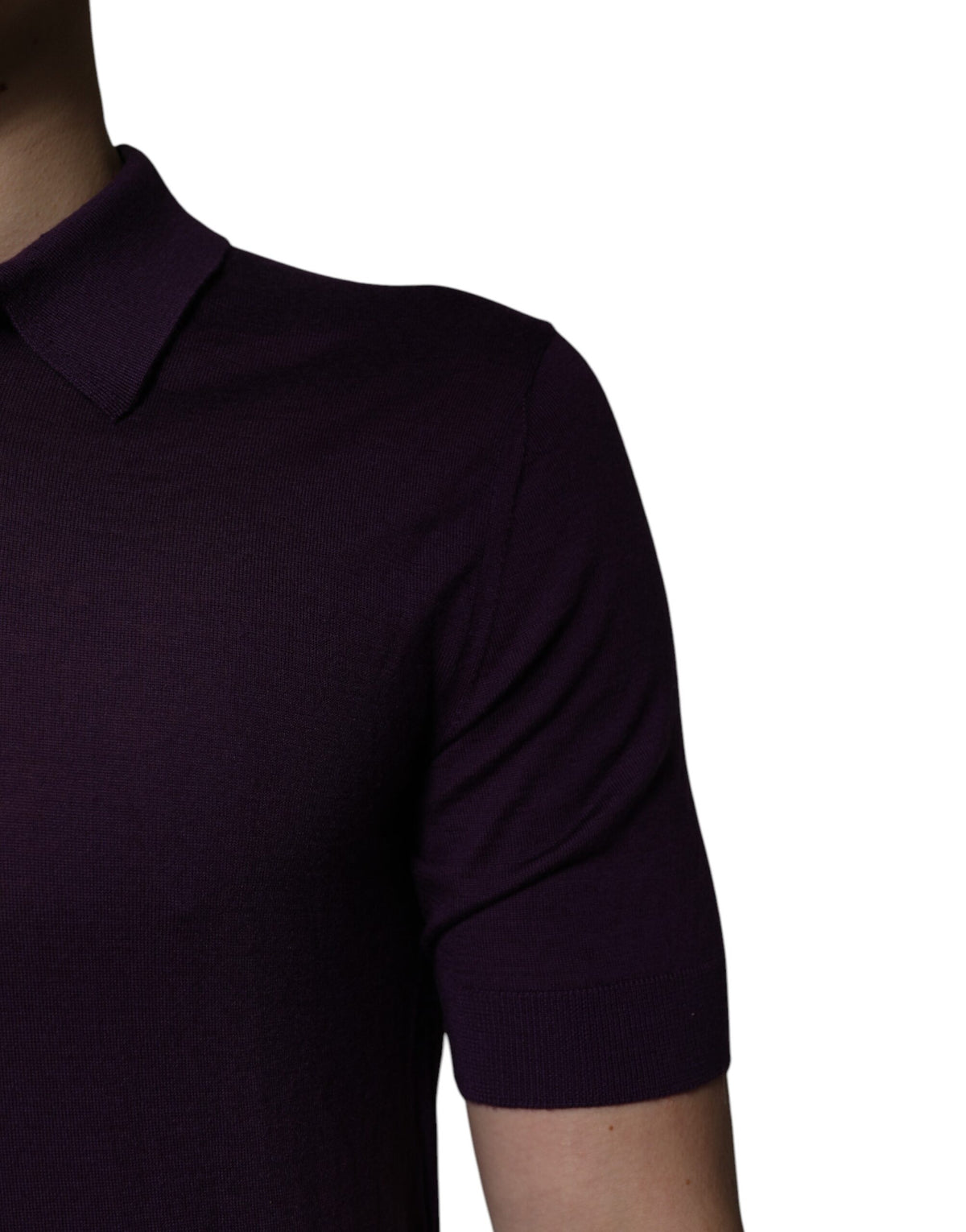 Dolce & Gabbana Violet Cashmere Collared Polo Men's T-shirt (Pre-Owned)
