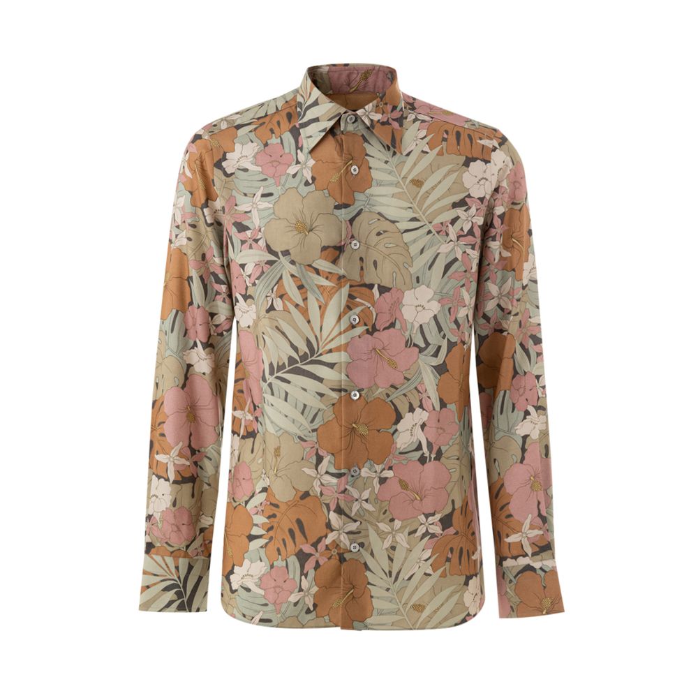 Tom Ford Multicolor Lyocell Pattern Men's Shirt