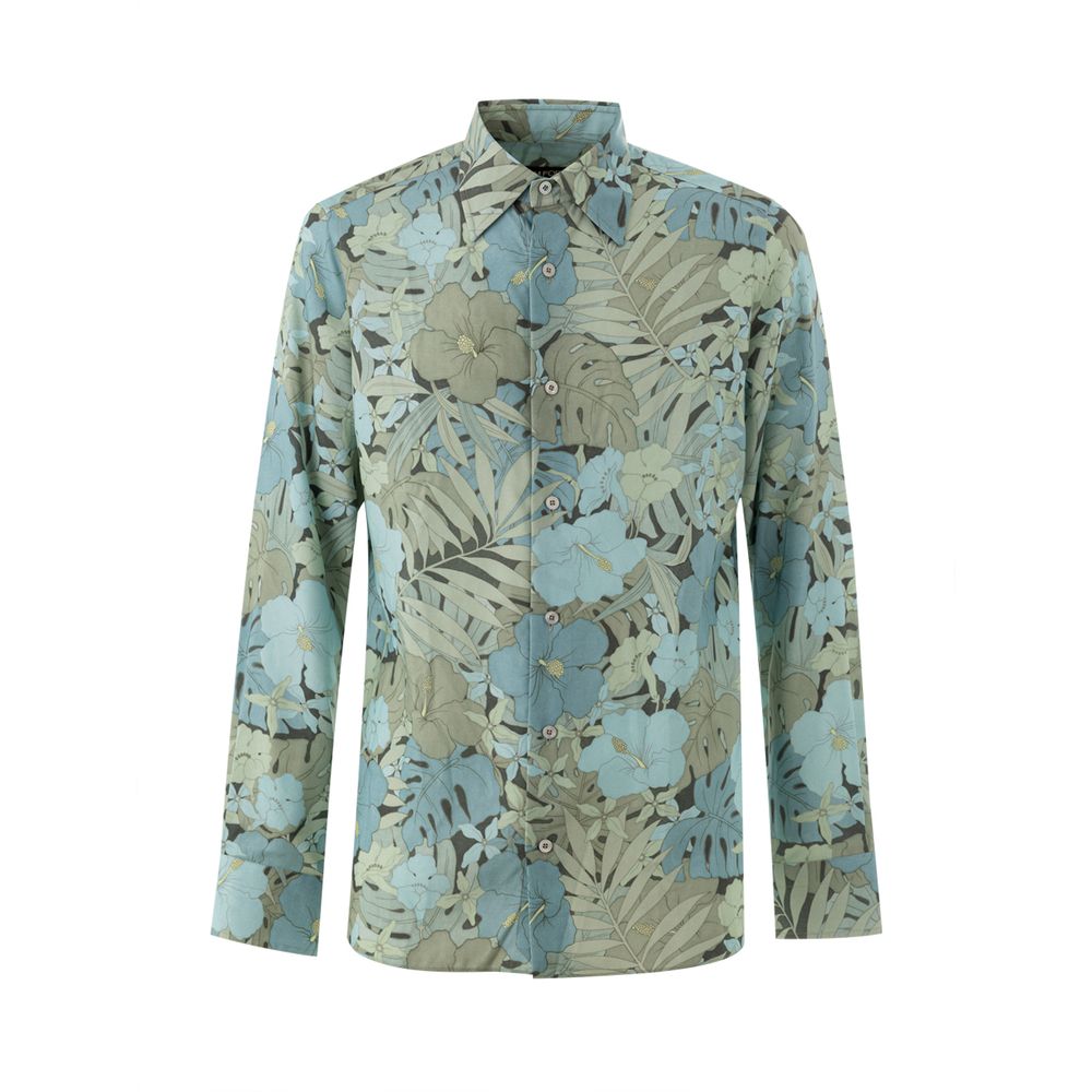 Tom Ford Blue Lyocell Pattern Men's Shirt