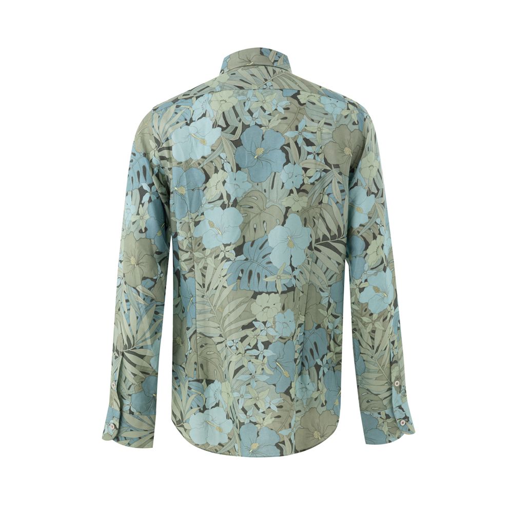 Tom Ford Blue Lyocell Pattern Men's Shirt