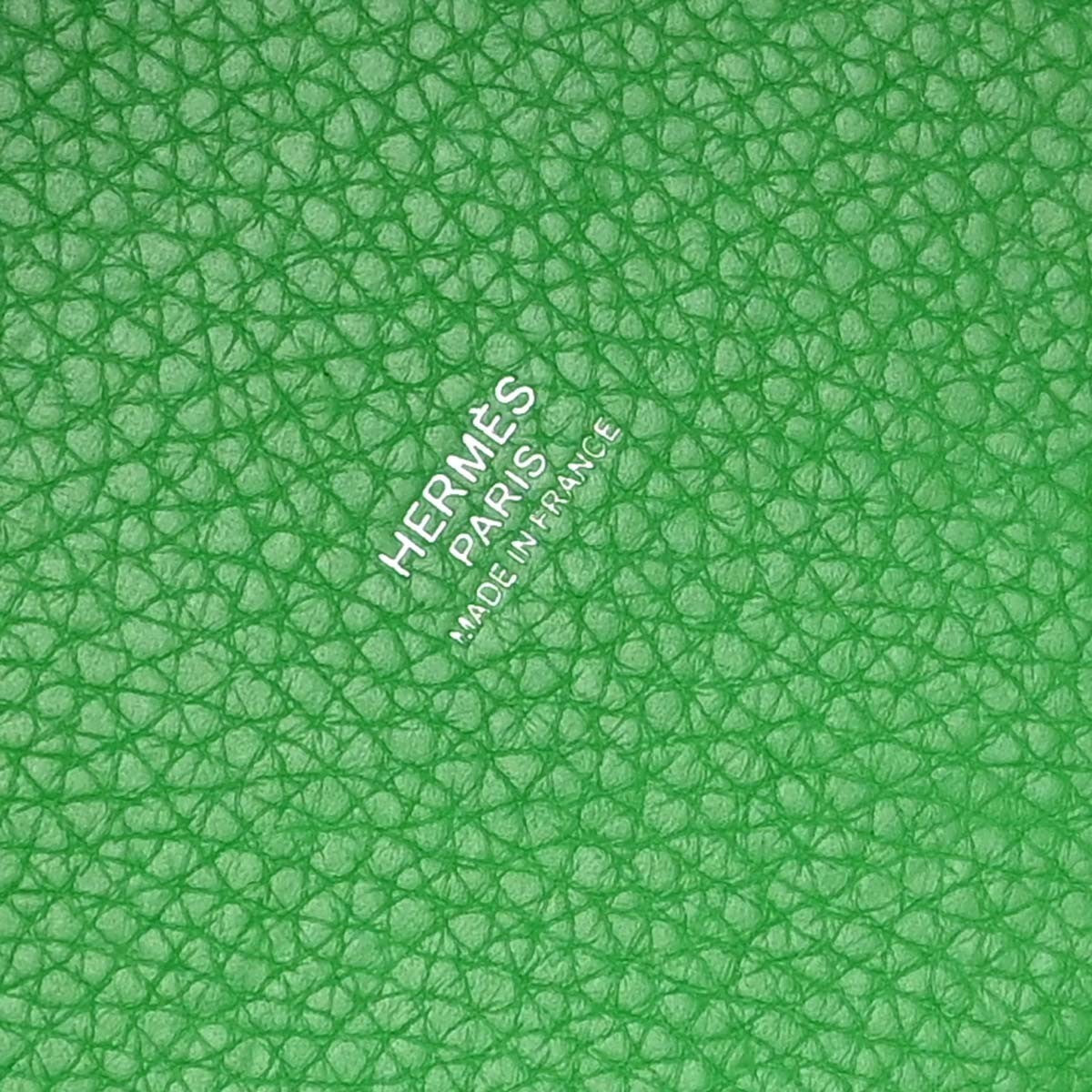 Hermes Picotin Lock Clemence Green Leather Handbag (Pre-Owned)