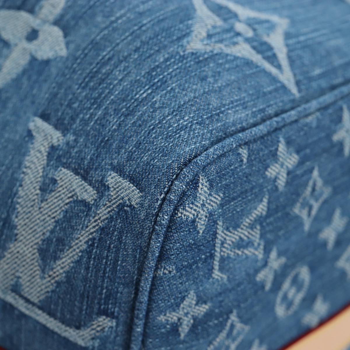 Louis Vuitton Keepall Bandouliere Limited Edition Monogram Watercolor Stripes Denim Blue Denim_Jeans Travel Bag Bag (Pre-Owned)