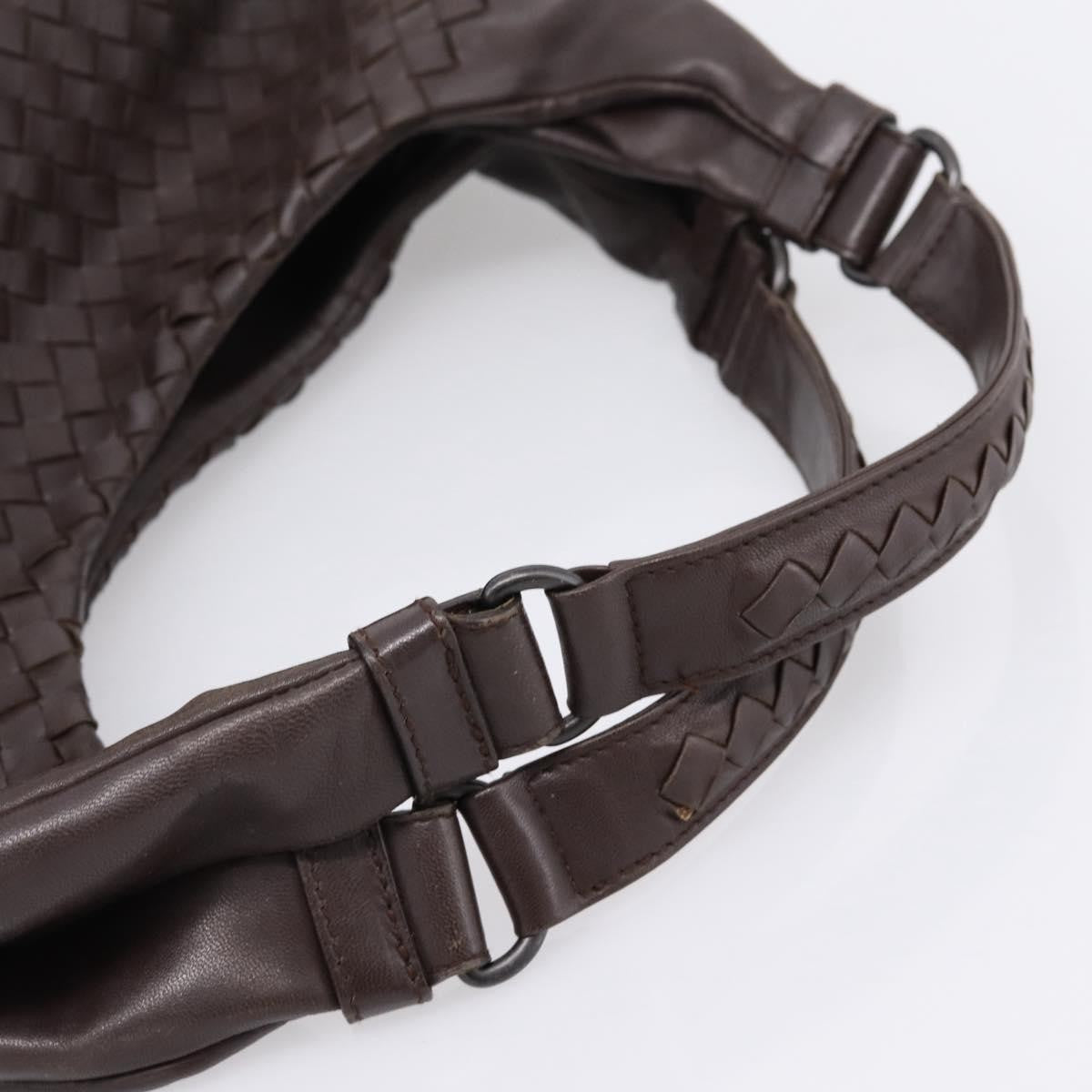 Bottega Veneta Campana Hobo Intrecciato Nappa Brown Leather Shoulder Bag Bag (Pre-Owned)