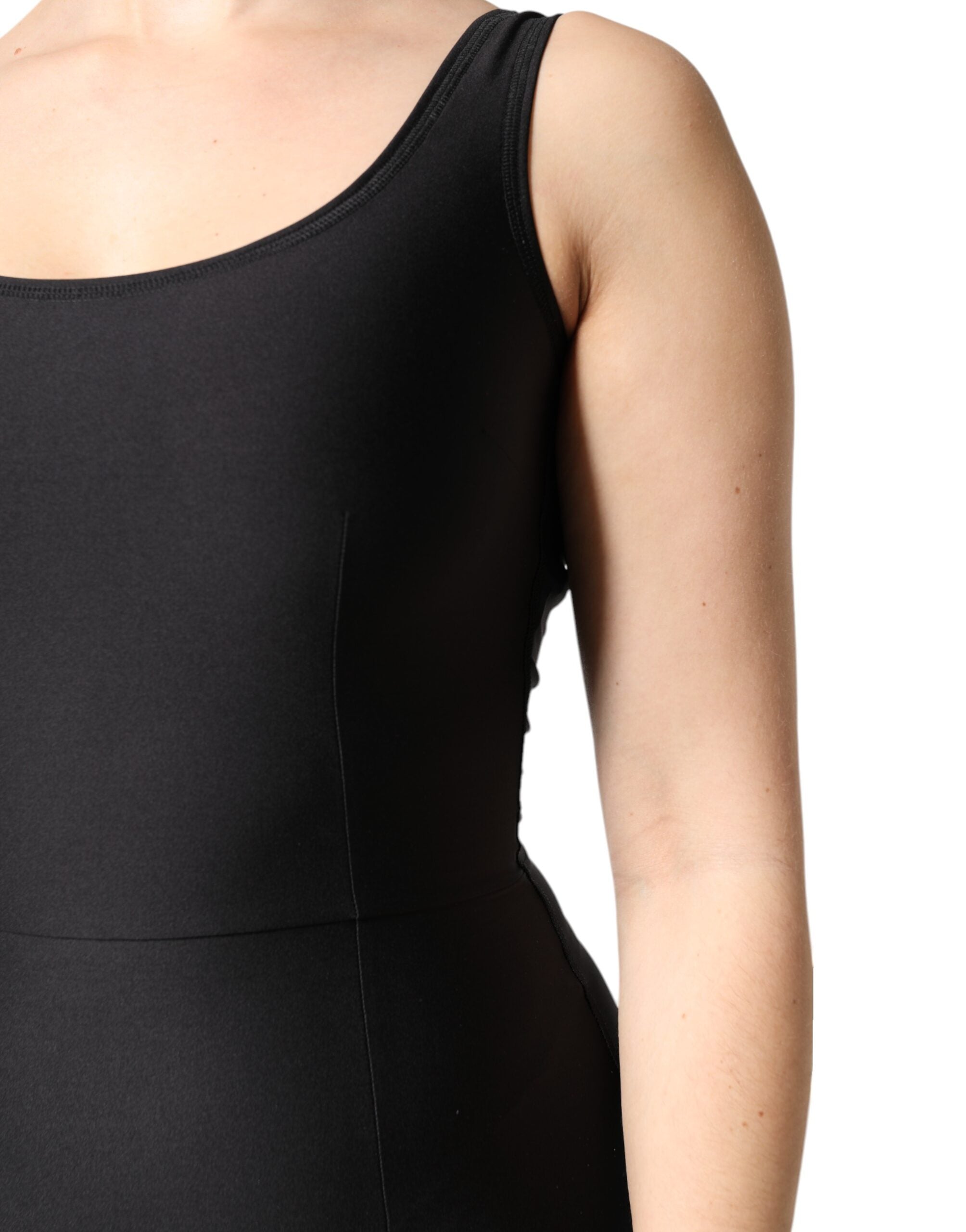 Dolce & Gabbana Black Sleeveless Bodycon Women Jumpsuit Women's Dress