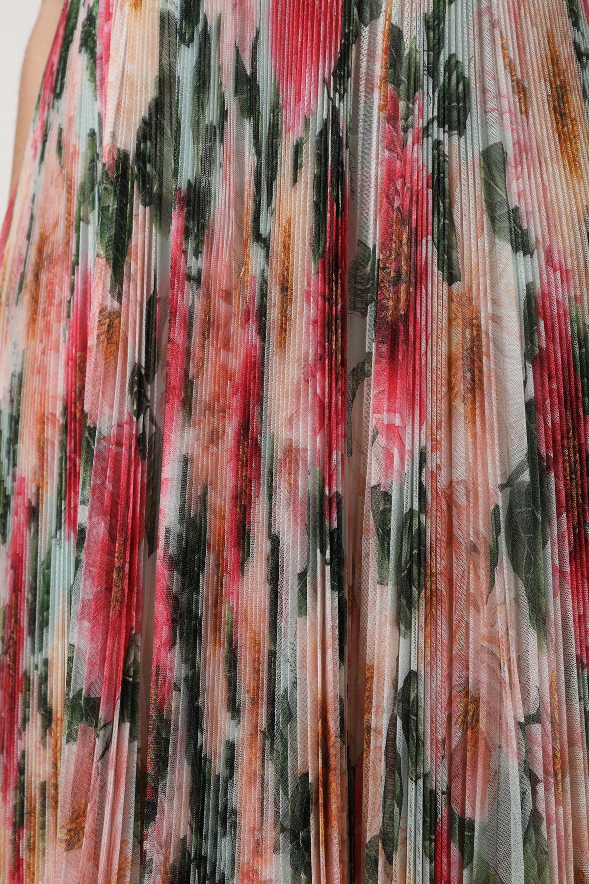 Dolce & Gabbana Multicolor Silk Floral High Waist Midi Women's Skirt