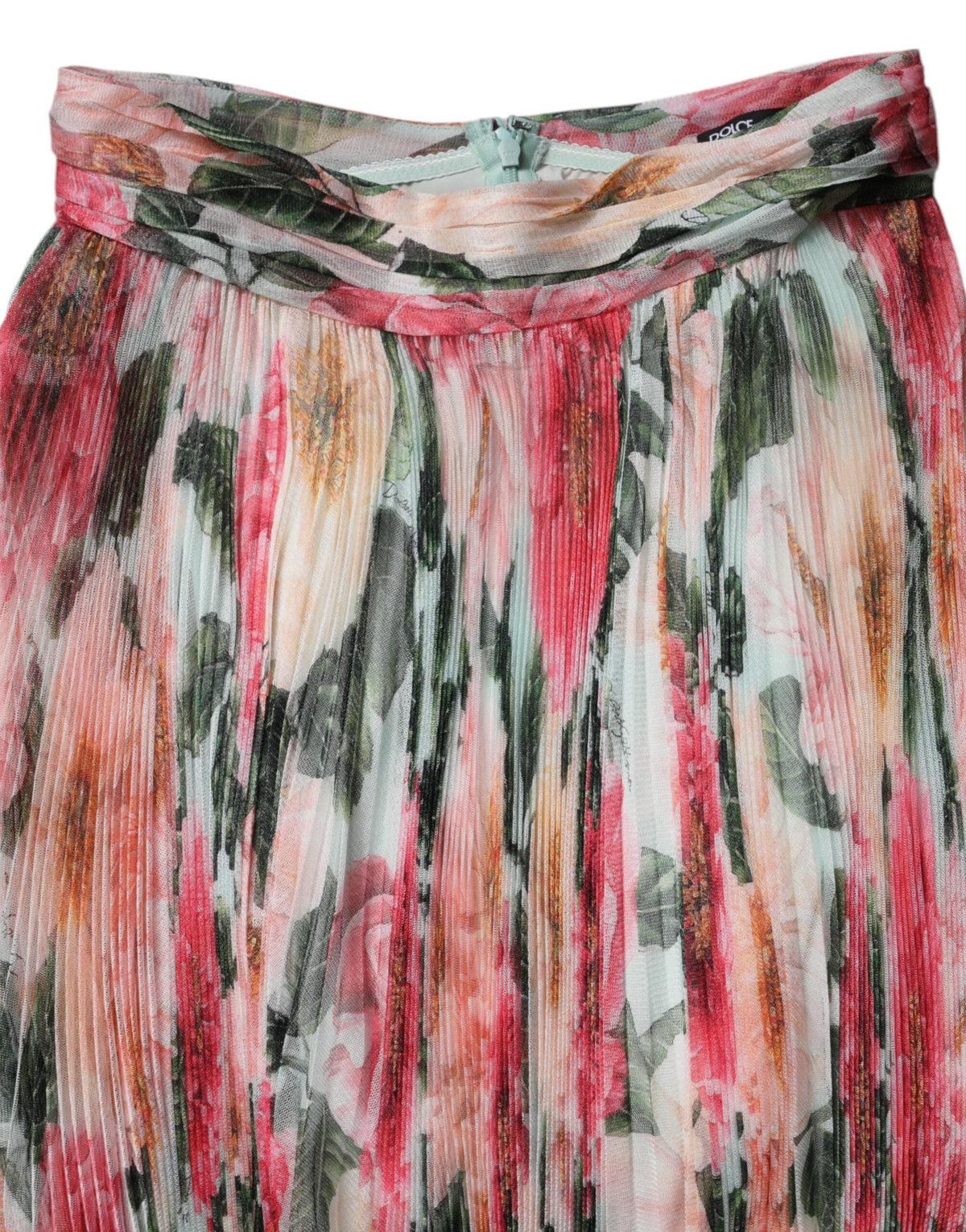 Dolce & Gabbana Multicolor Silk Floral High Waist Midi Women's Skirt