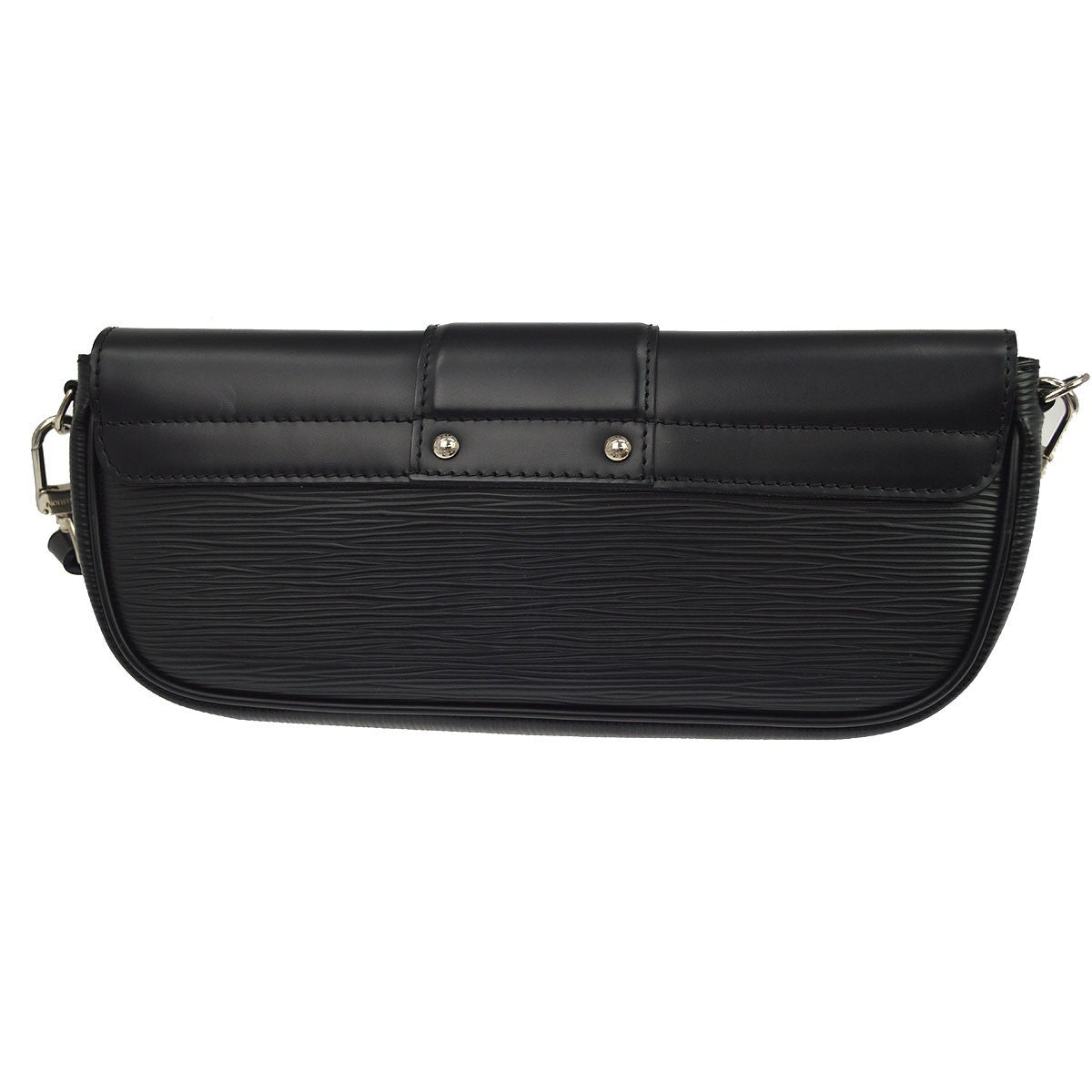Louis Vuitton Montaigne Clutch Epi Leather Black Leather Clutche & Pouche Bag (Pre-Owned)