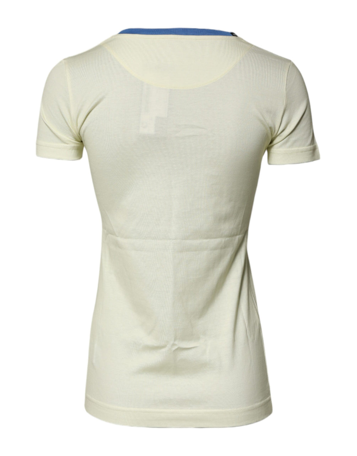 Dolce & Gabbana Light Yellow Cotton Short Sleeve Women's T-shirt