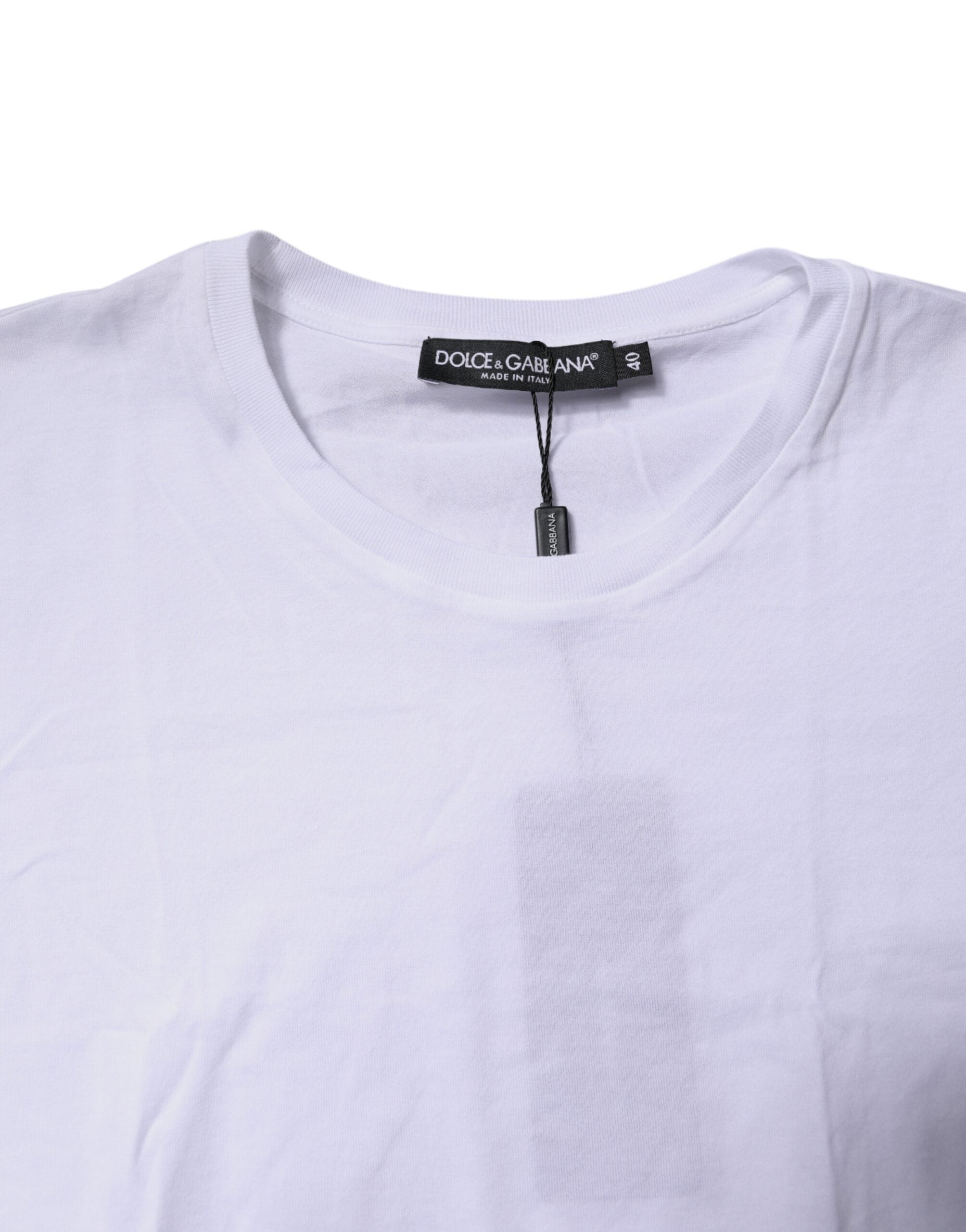 Dolce & Gabbana White Cotton Sleeveless Round Neck Tank Women's Top (Pre-Owned)