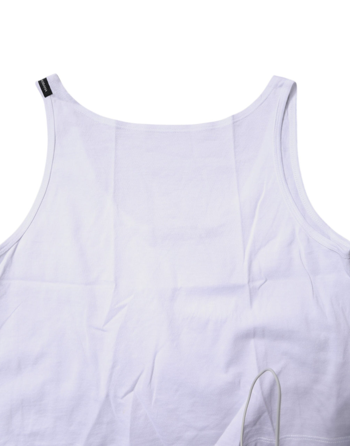 Dolce & Gabbana White Cotton Sleeveless Round Neck Tank Women's Top (Pre-Owned)
