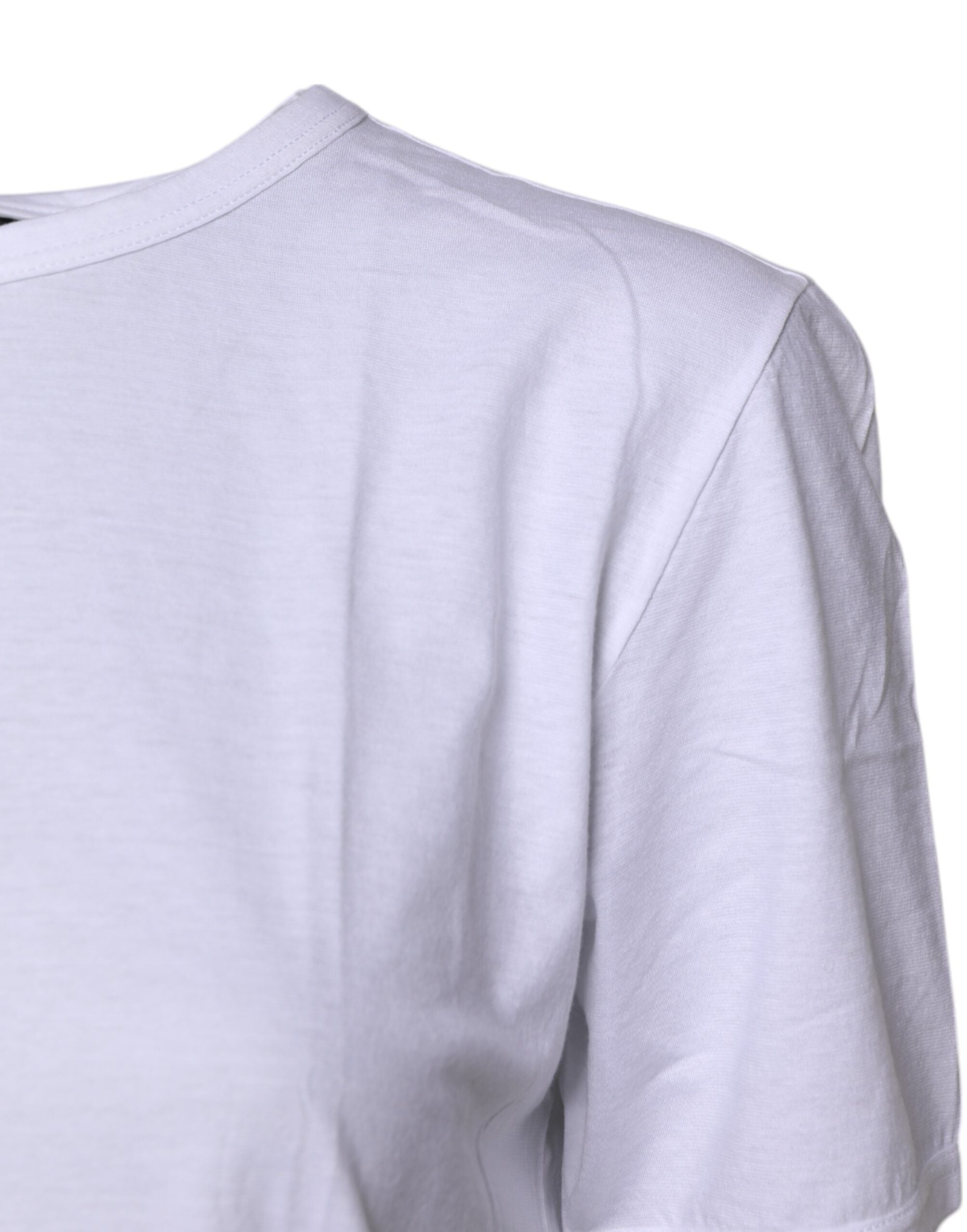 Dolce & Gabbana White Short Sleeves Round Neck Top Women's T-shirt (Pre-Owned)
