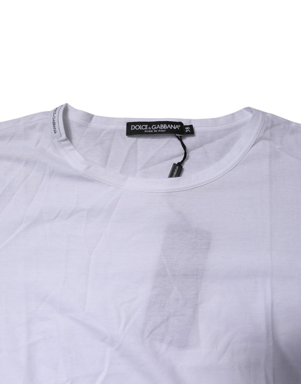 Dolce & Gabbana White Short Sleeves Round Neck Top Women's T-shirt (Pre-Owned)