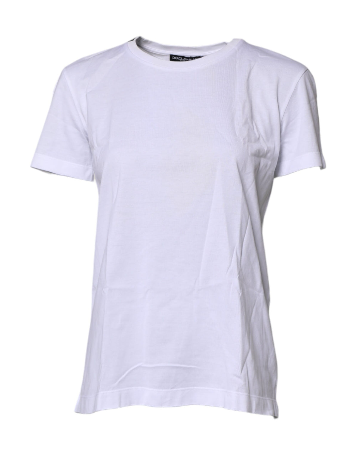 Dolce & Gabbana White Short Sleeves Round Neck Top Women's T-shirt (Pre-Owned)