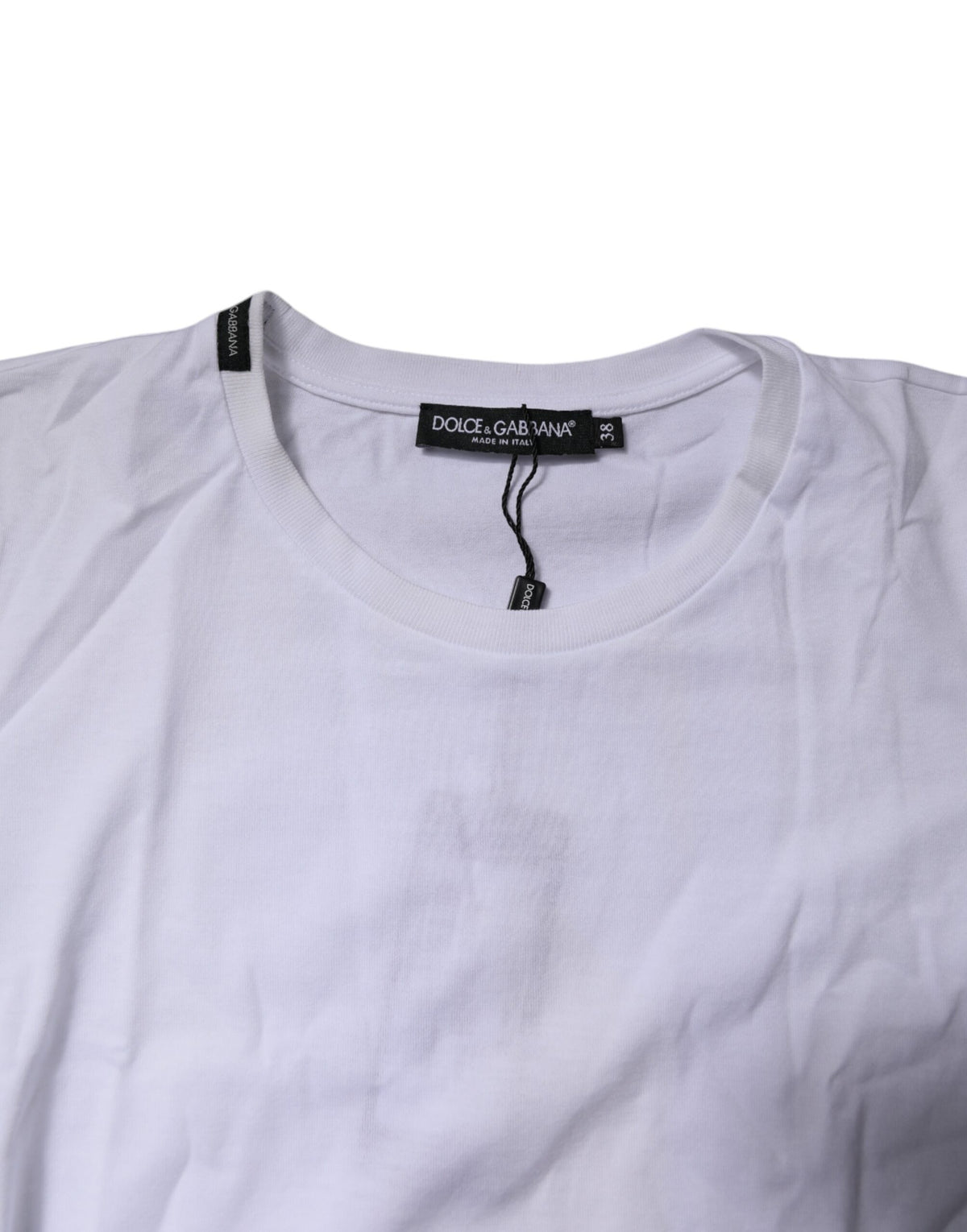 Dolce & Gabbana White Short Sleeves Round Neck Top Women's T-shirt (Pre-Owned)