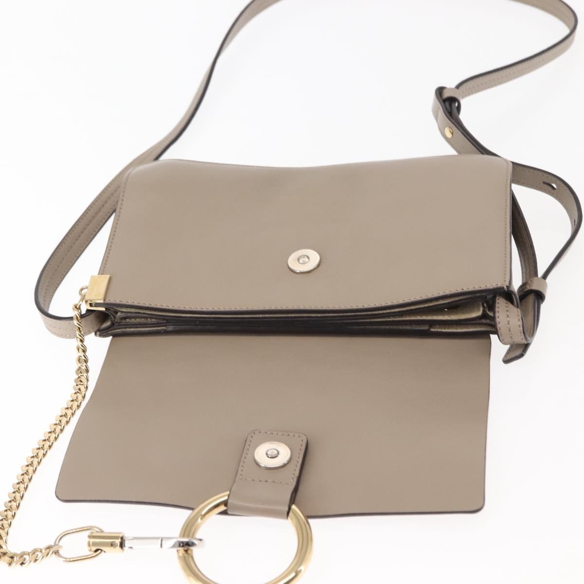 Chloe Faye Leather And Suede Beige Suede Bag (Pre-Owned)