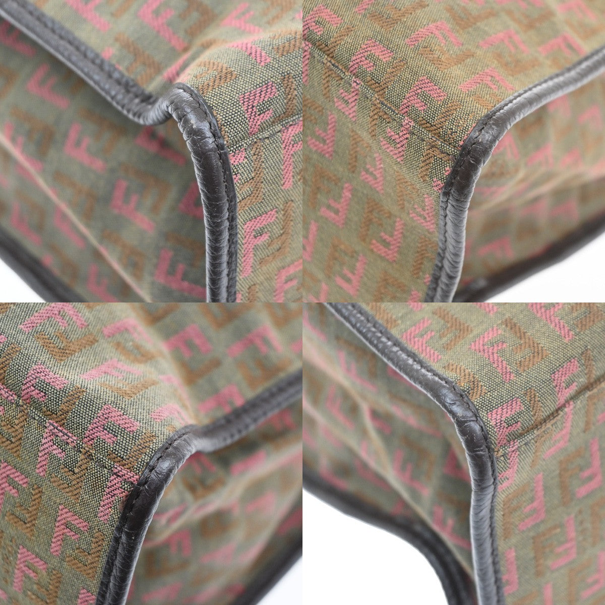 Fendi Vintage Zucchino Canvas Brown Canvas Tote Bag Bag (Pre-Owned)