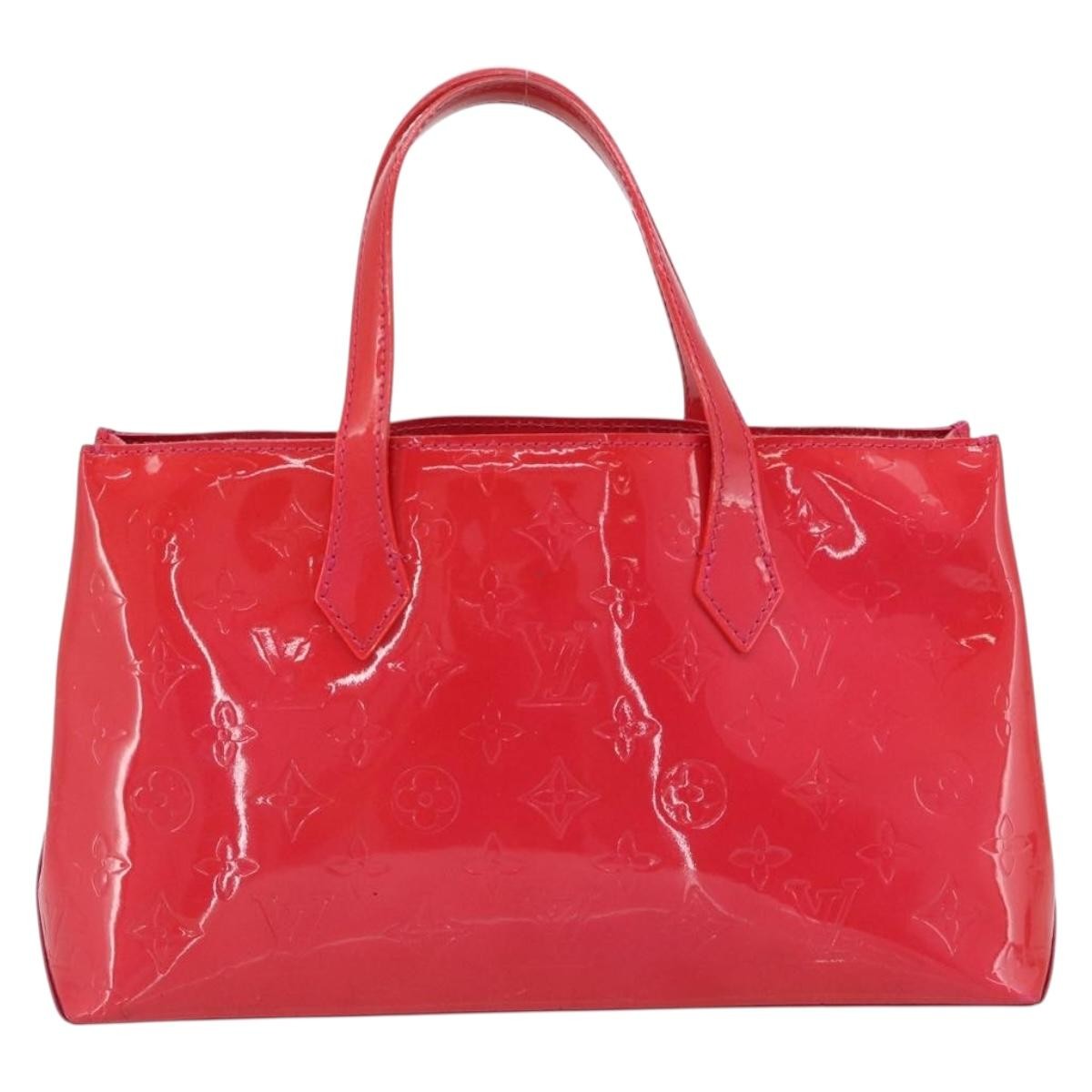 Louis Vuitton Wilshire Monogram Vernis Pink Patent_Leather Handbag (Pre-Owned)