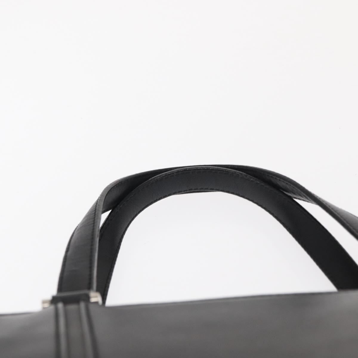 Burberry Vintage Leather Black Leather Handbag (Pre-Owned)