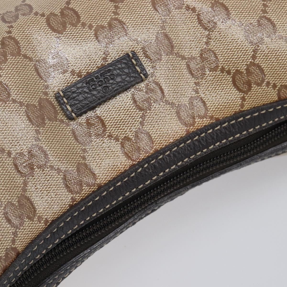 Gucci Nice Hobo Patent Canvas Beige Canvas Shoulder Bag Bag (Pre-Owned)