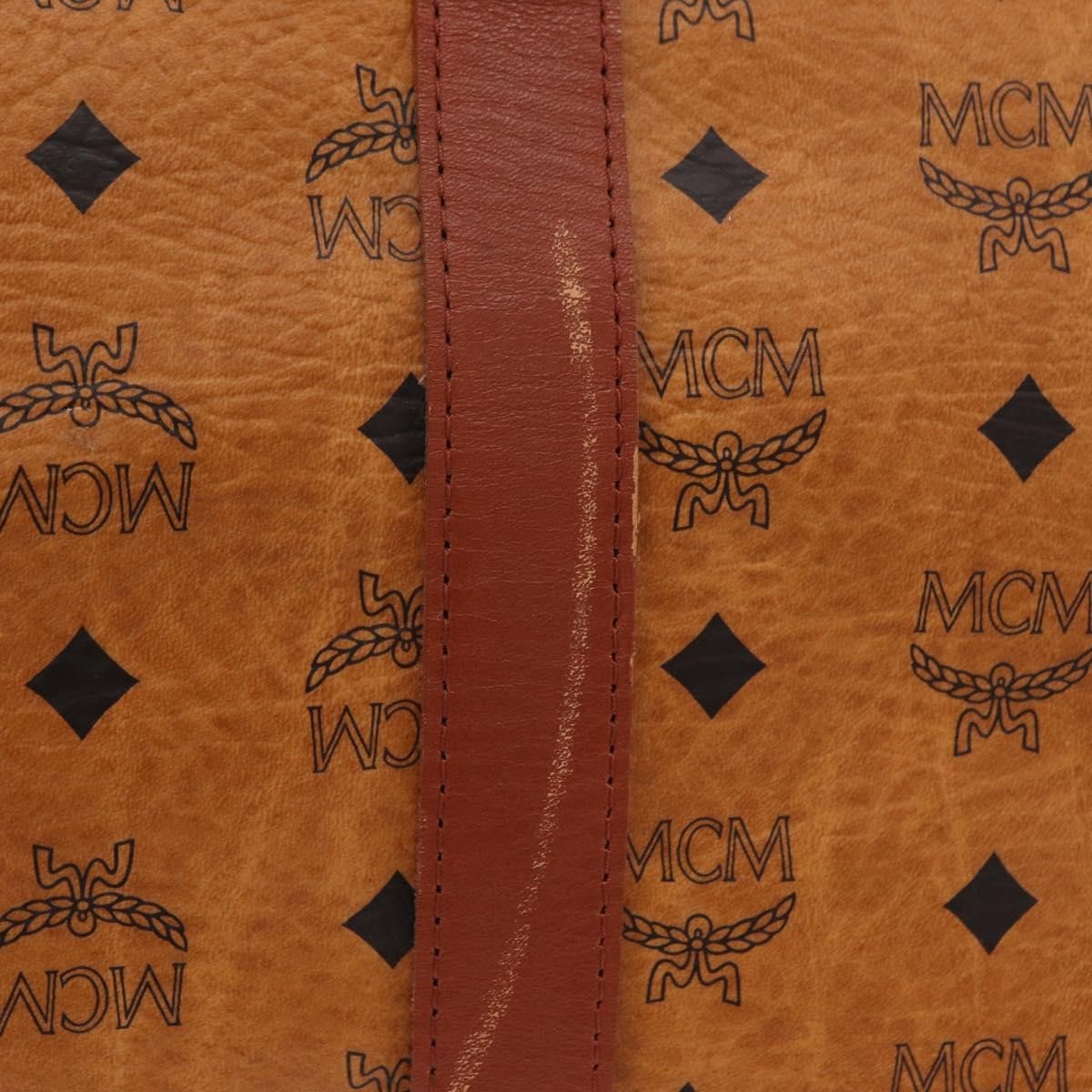 MCM Vicetos Leather Brown Leather Travel Bag Bag (Pre-Owned)
