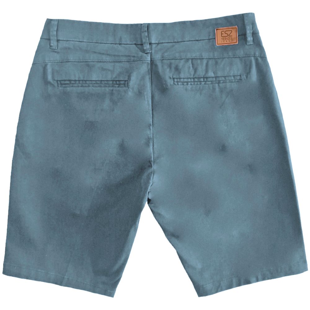 Yes Zee Light Blue Cotton Men Bermuda Men's Short