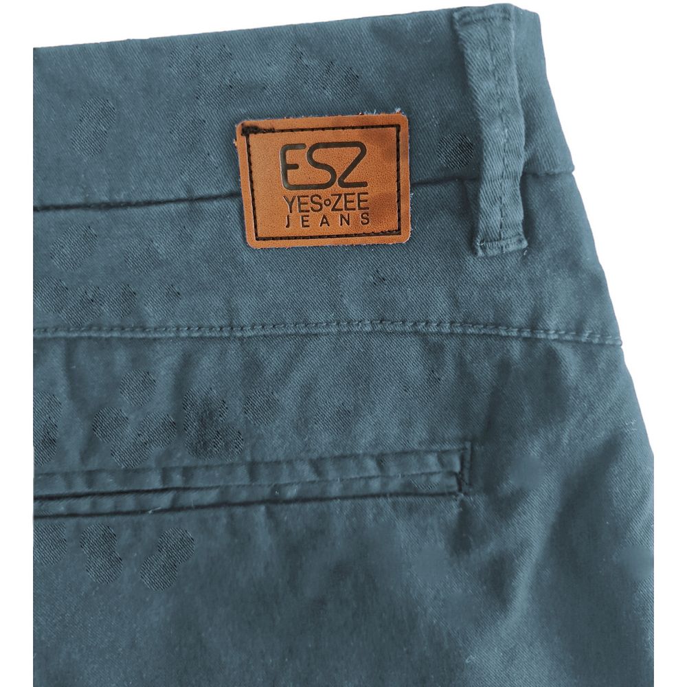 Yes Zee Light Blue Cotton Men Bermuda Men's Short