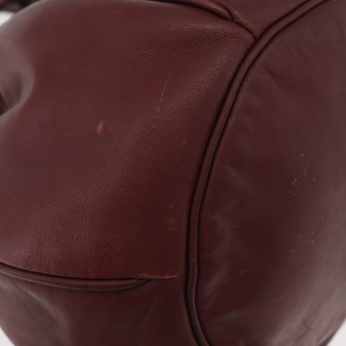 Cartier Must De Cartier Leather Burgundy Leather Shoulder Bag Bag (Pre-Owned)