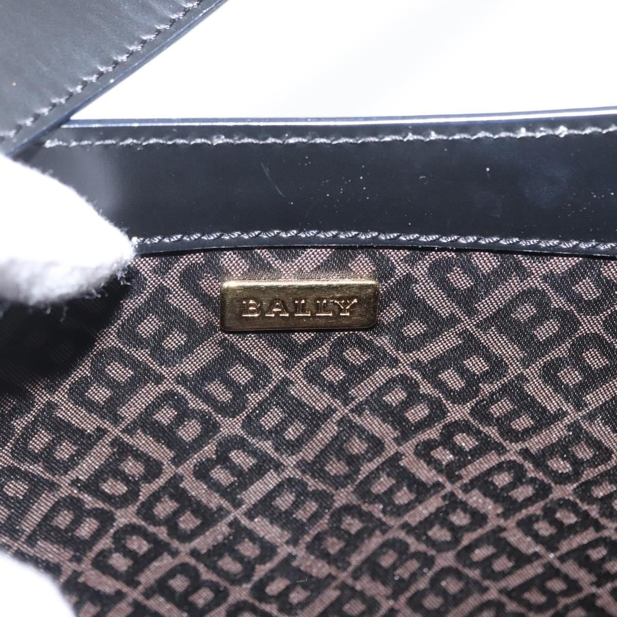Bally Vintage Leather Black Leather Handbag (Pre-Owned)