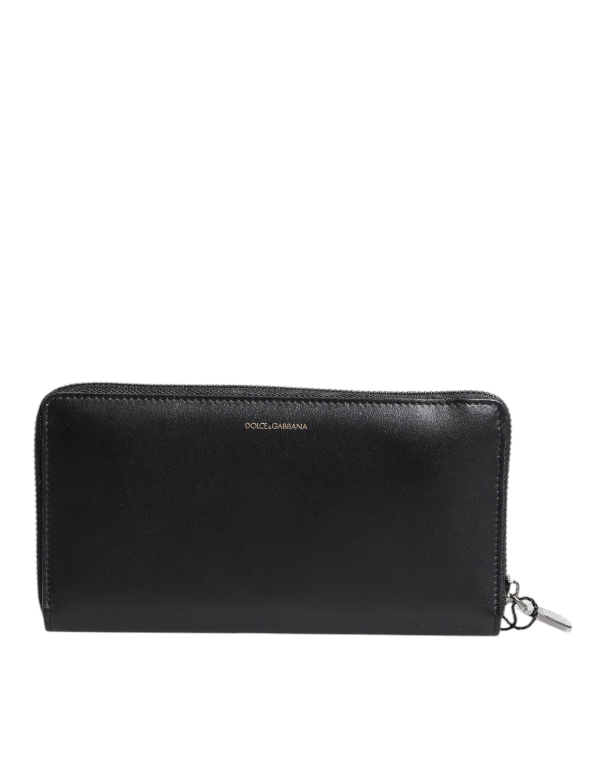 Dolce & Gabbana Black Blue Exotic Leather Embossed Continental Men's Wallet