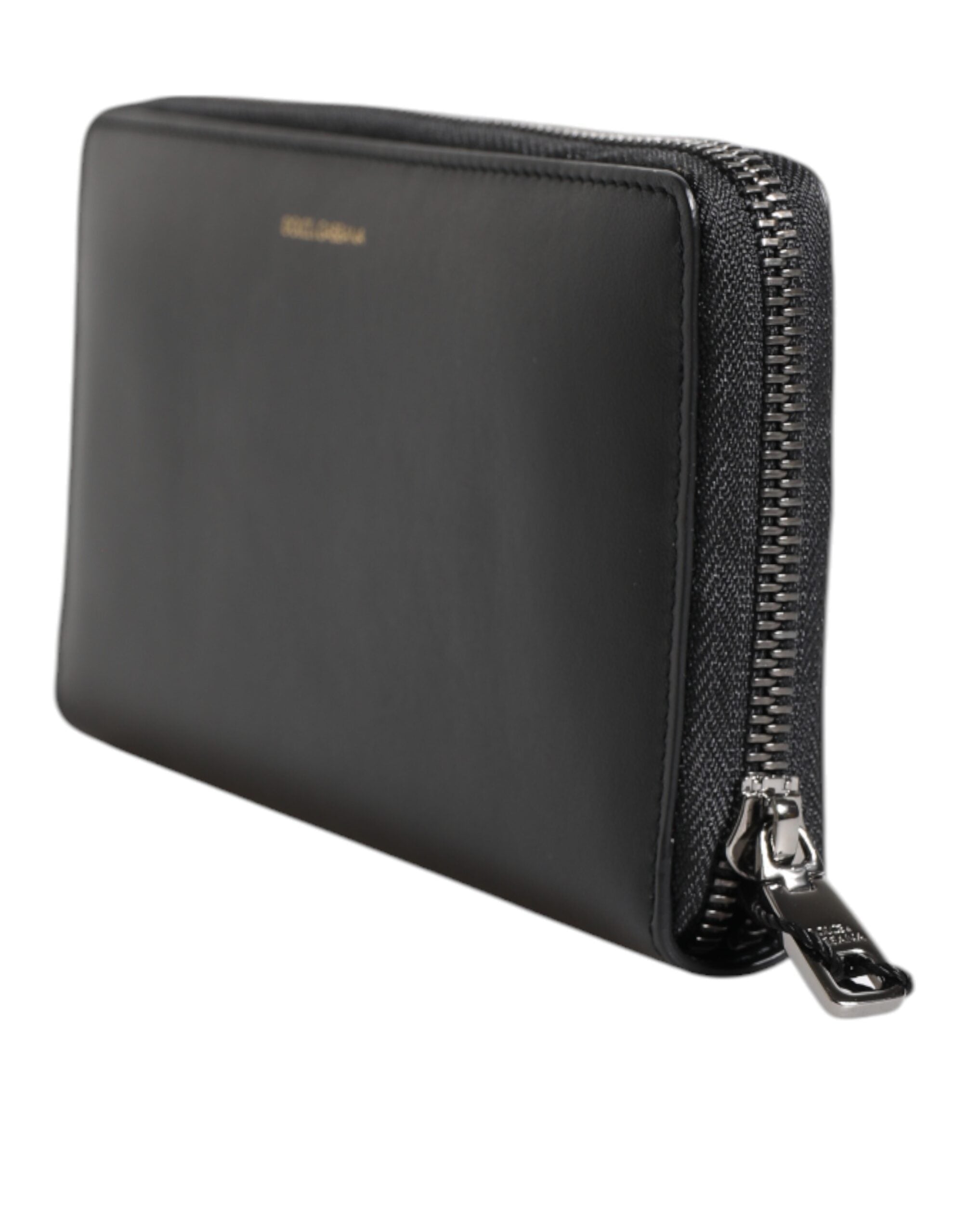 Dolce & Gabbana Black Blue Exotic Leather Embossed Continental Men's Wallet (Pre-Owned)