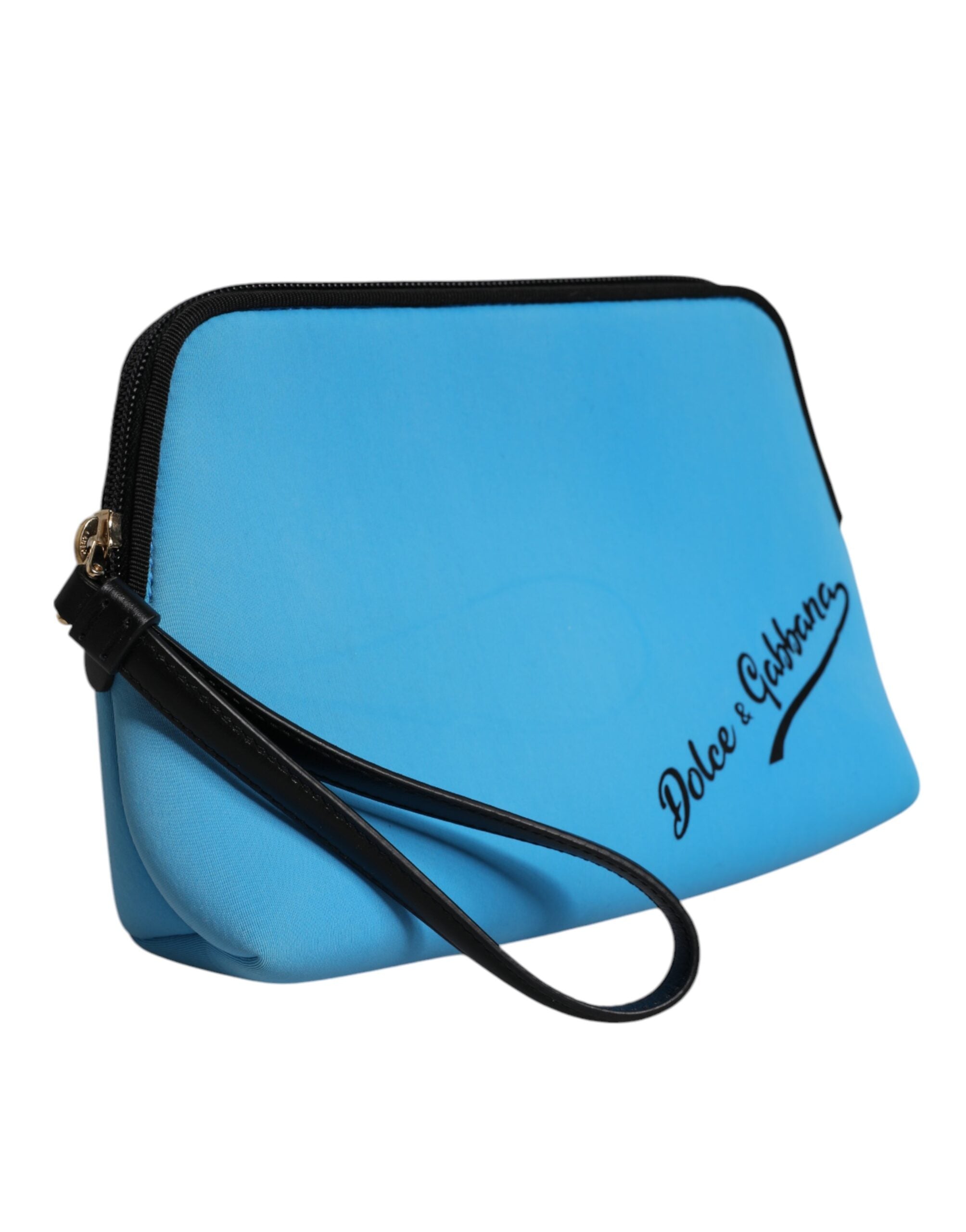 Dolce & Gabbana Blue DG Logo Print Clutch Zip Borse Pouch Women's Bag (Pre-Owned)