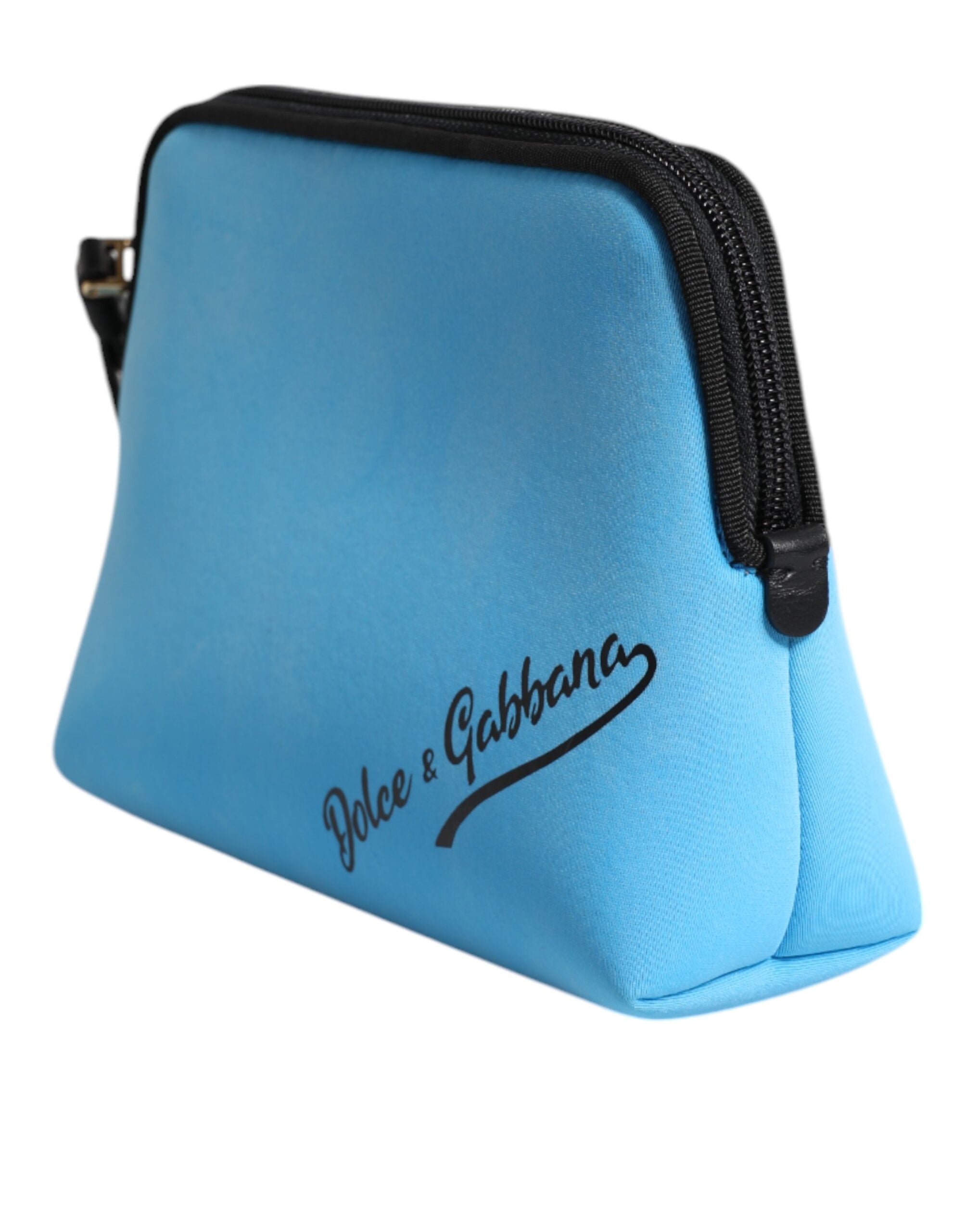 Dolce & Gabbana Blue DG Logo Print Clutch Zip Borse Pouch Women's Bag (Pre-Owned)