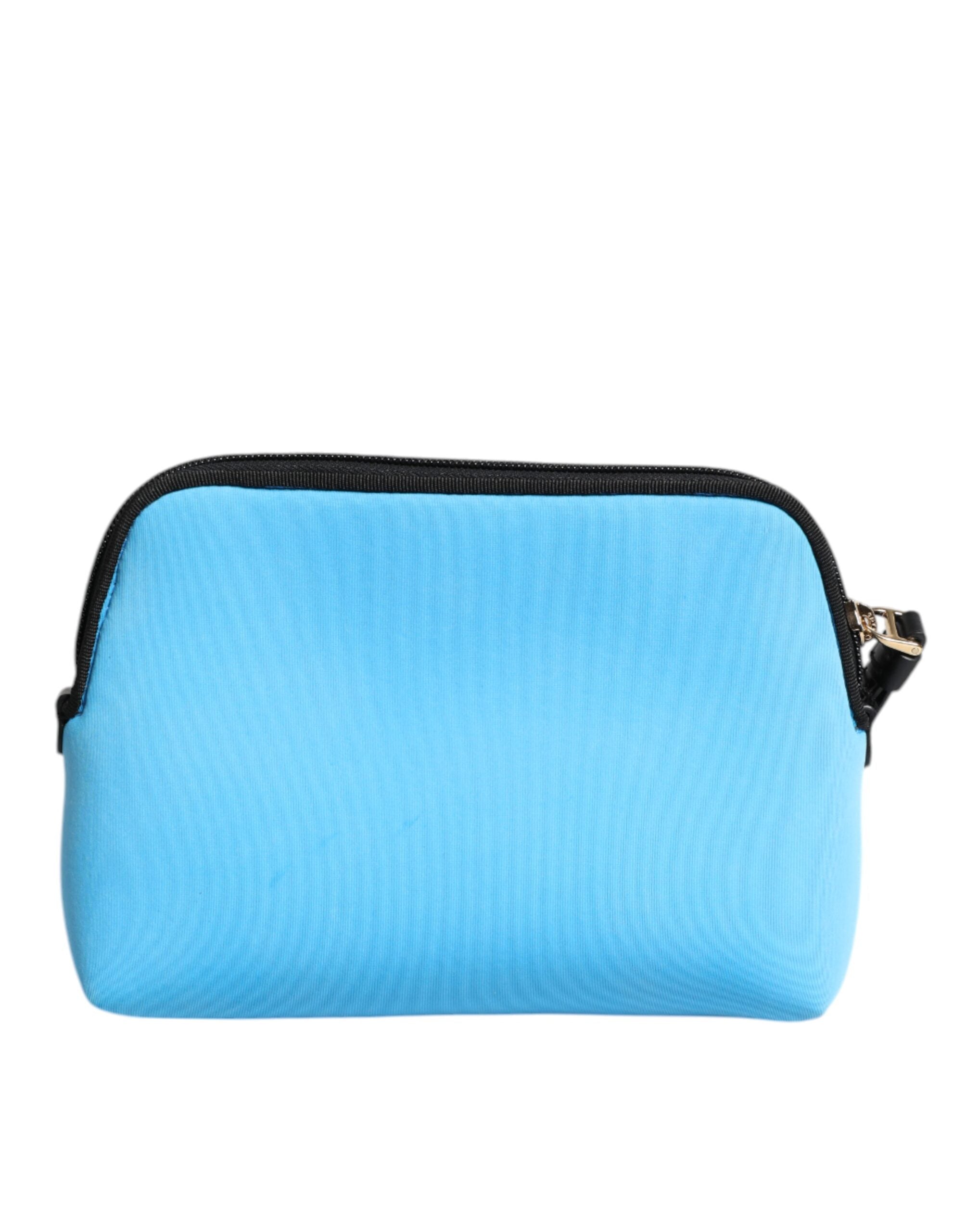 Dolce & Gabbana Blue DG Logo Print Clutch Zip Borse Pouch Women's Bag (Pre-Owned)
