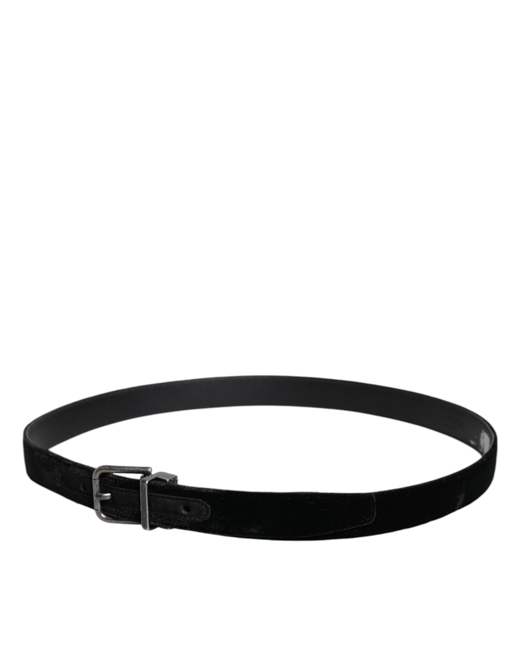 Dolce & Gabbana Black Leather Metal Buckle Classic Men's Belt