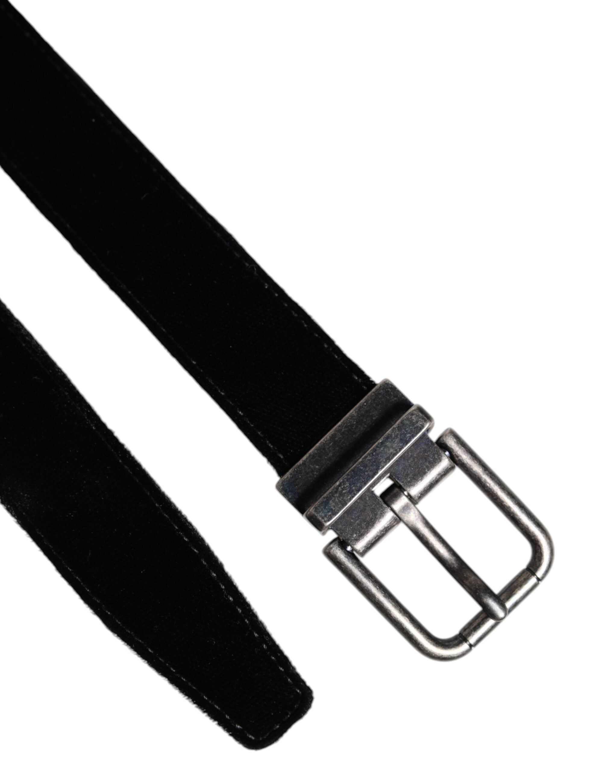 Dolce & Gabbana Black Leather Metal Buckle Classic Men's Belt