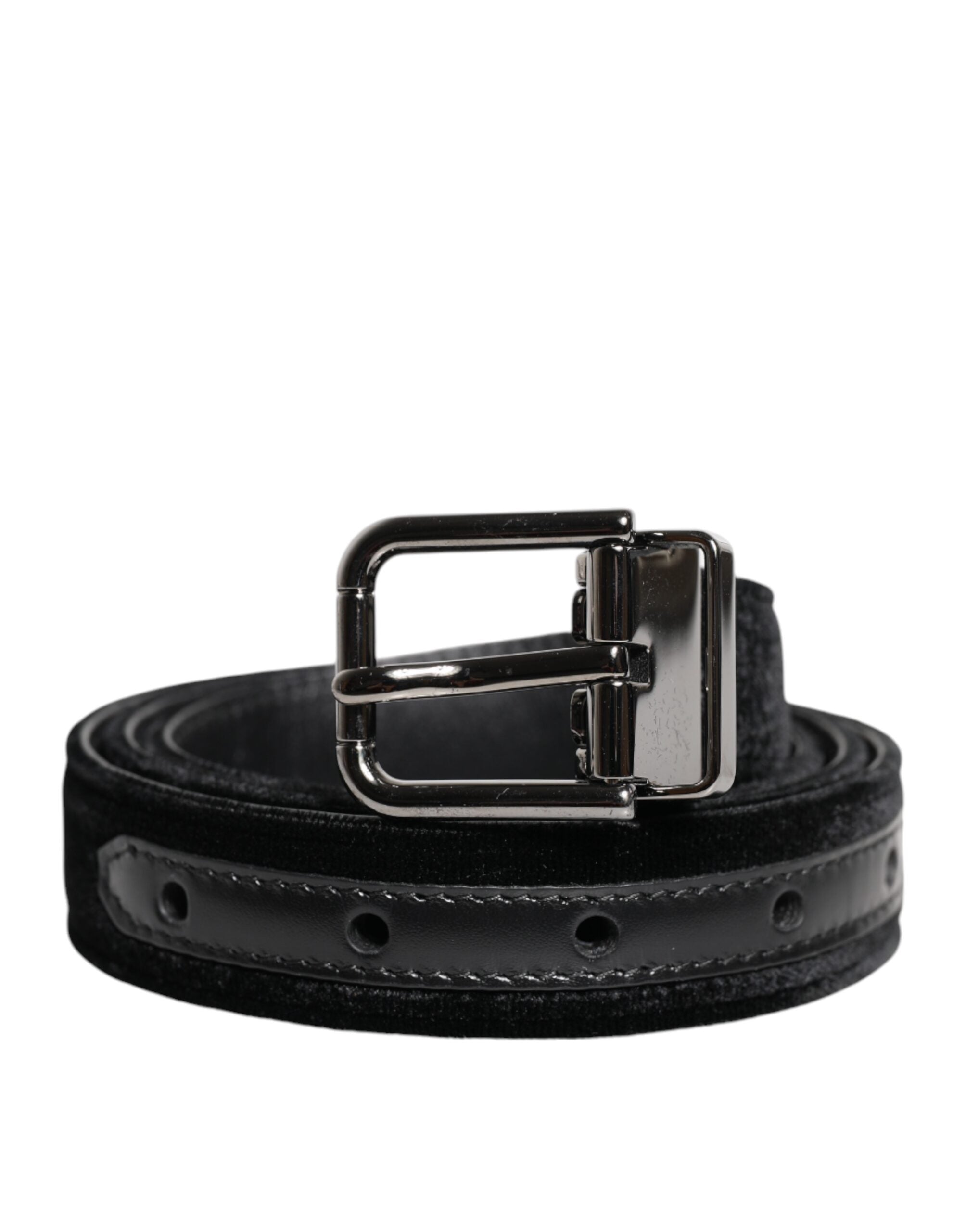 Dolce & Gabbana Black Leather Metal Buckle Classic Men's Belt