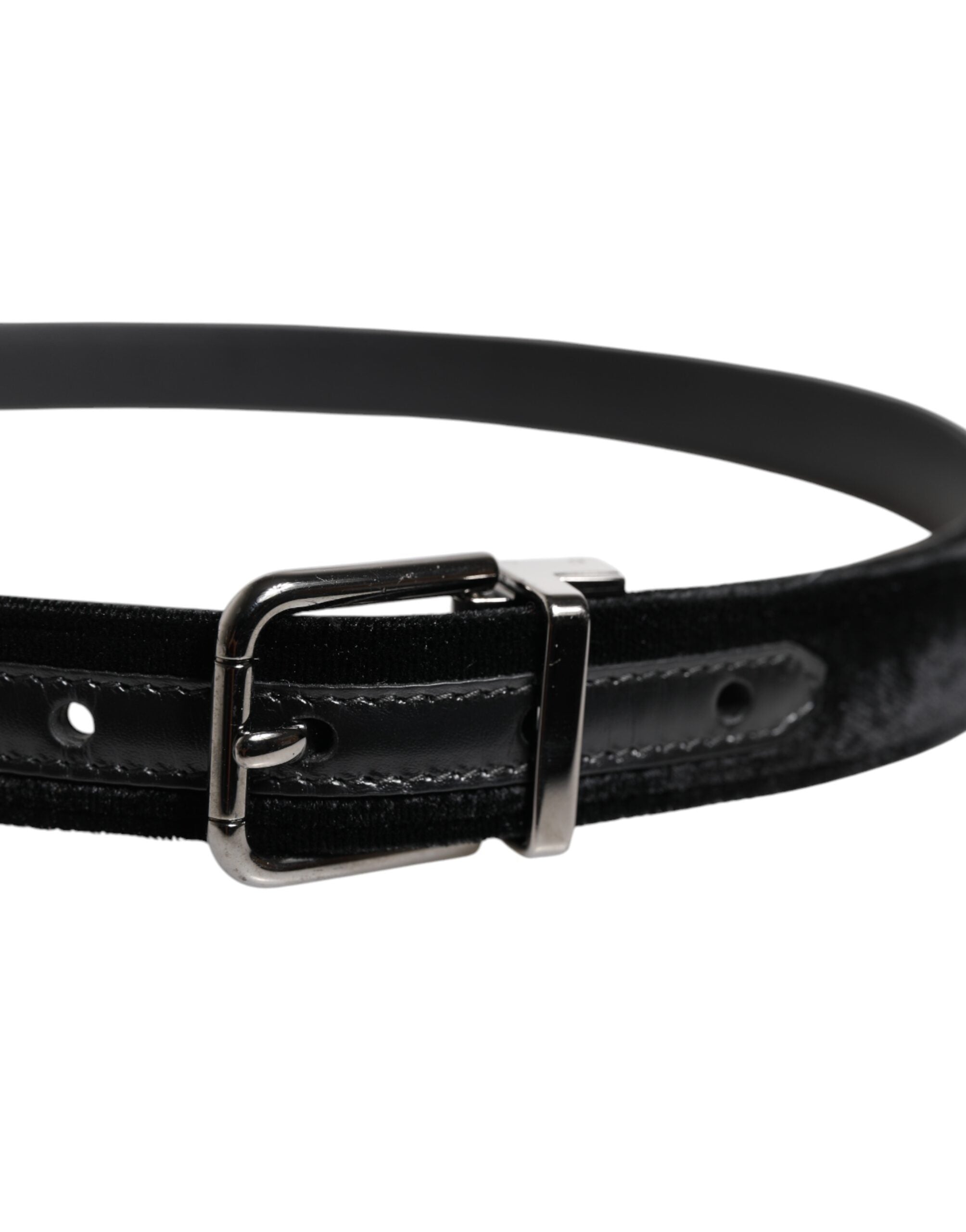 Dolce & Gabbana Black Leather Metal Buckle Classic Men's Belt