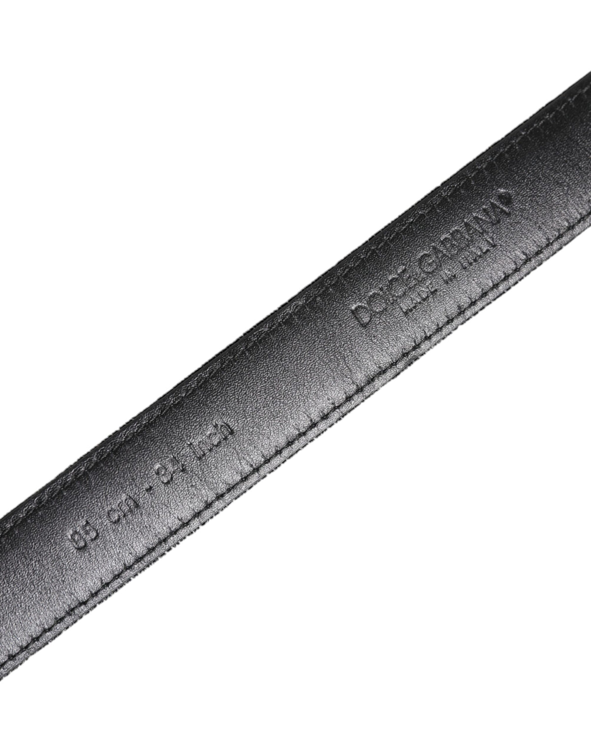 Dolce & Gabbana Black Leather Metal Buckle Classic Men's Belt