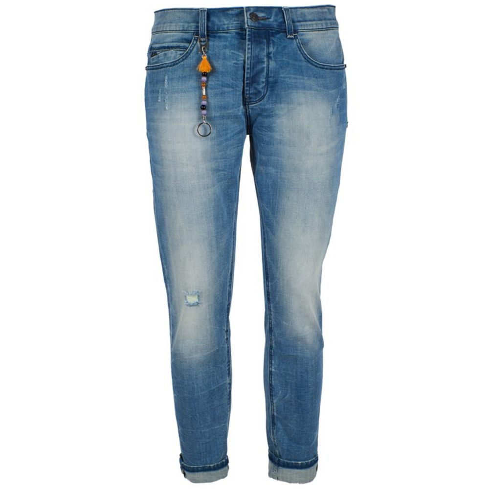 Yes Zee Blue Cotton Men's Slim Fit Men's Jean