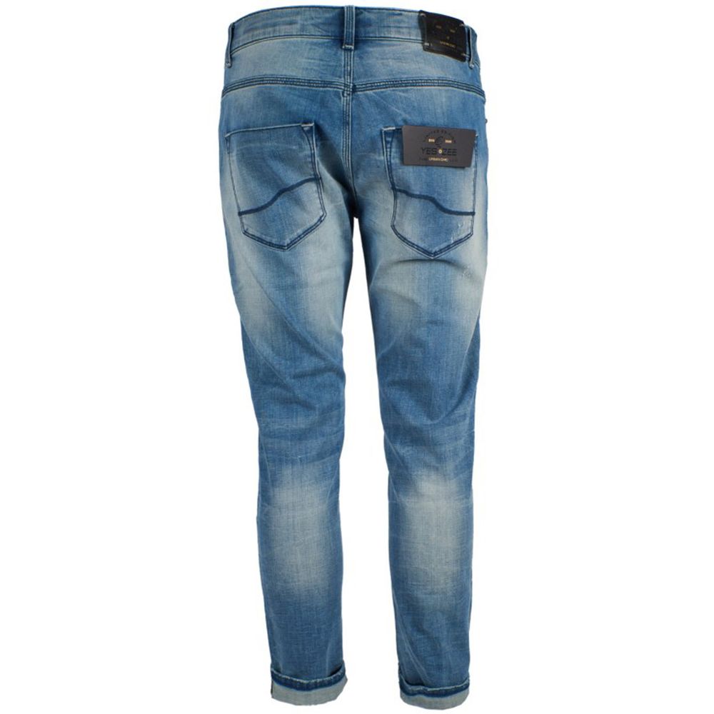 Yes Zee Blue Cotton Men's Slim Fit Men's Jean
